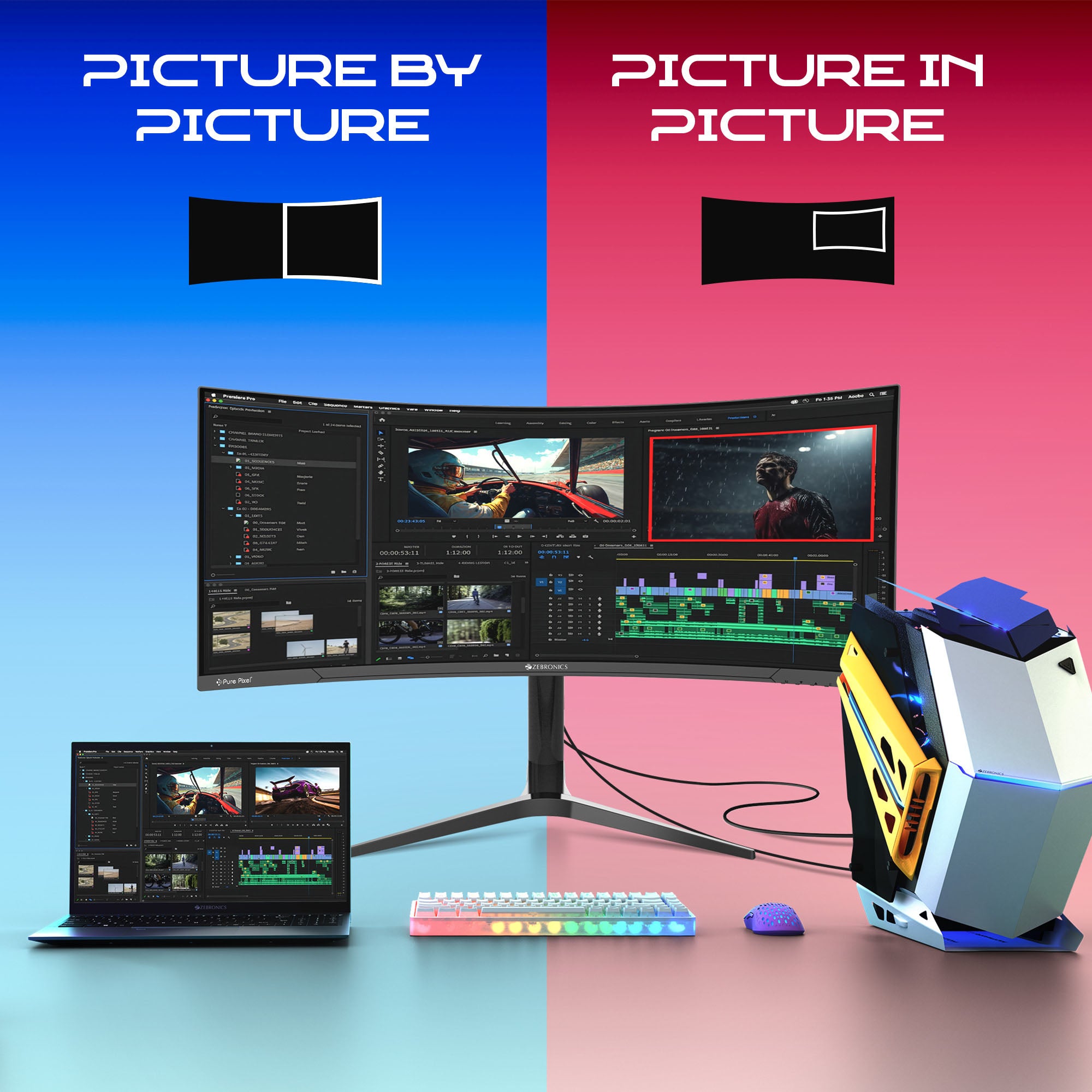 Zeb-PA234 - Curved Wide Monitor - Zebronics