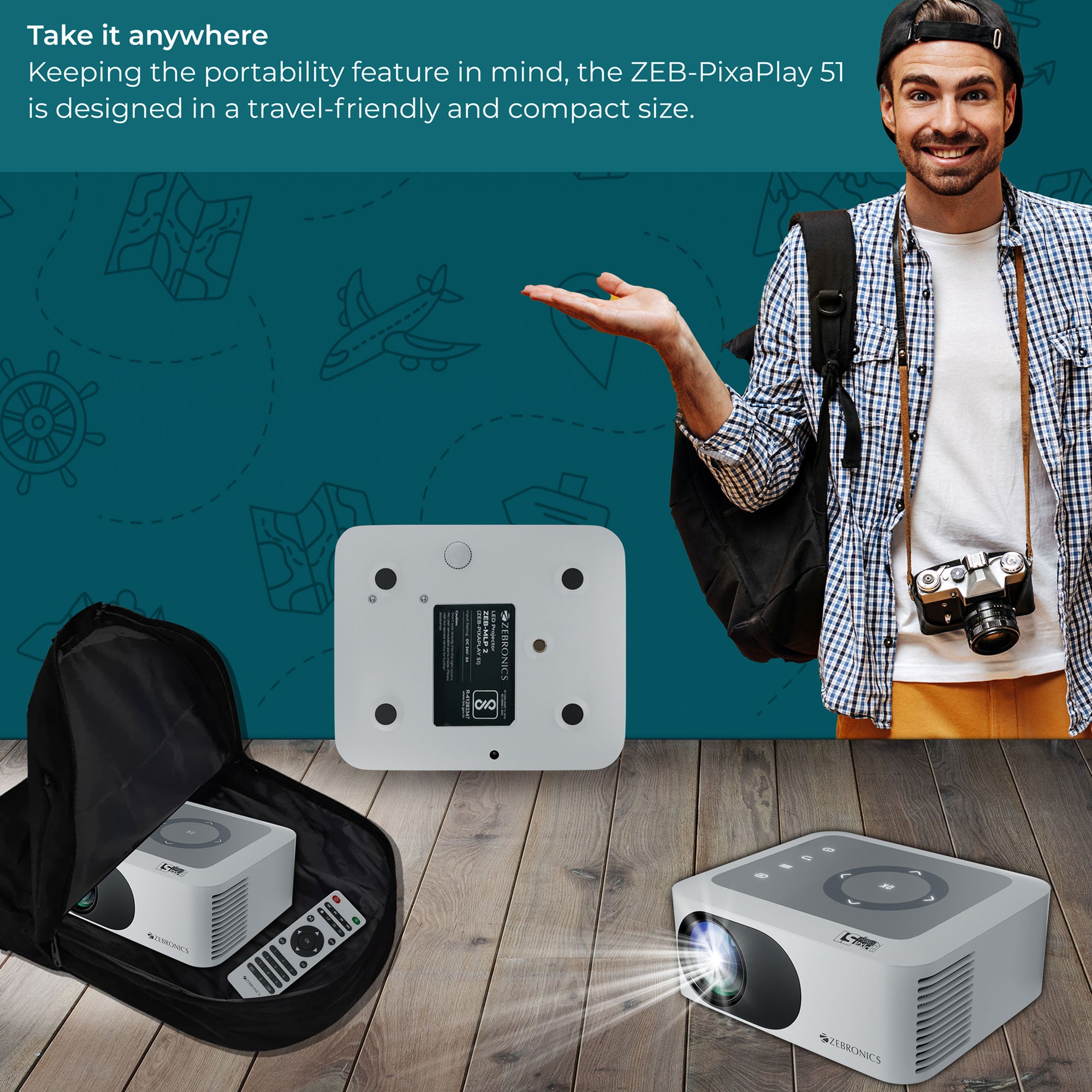 Zeb-PixaPlay 51 - Projector - Zebronics