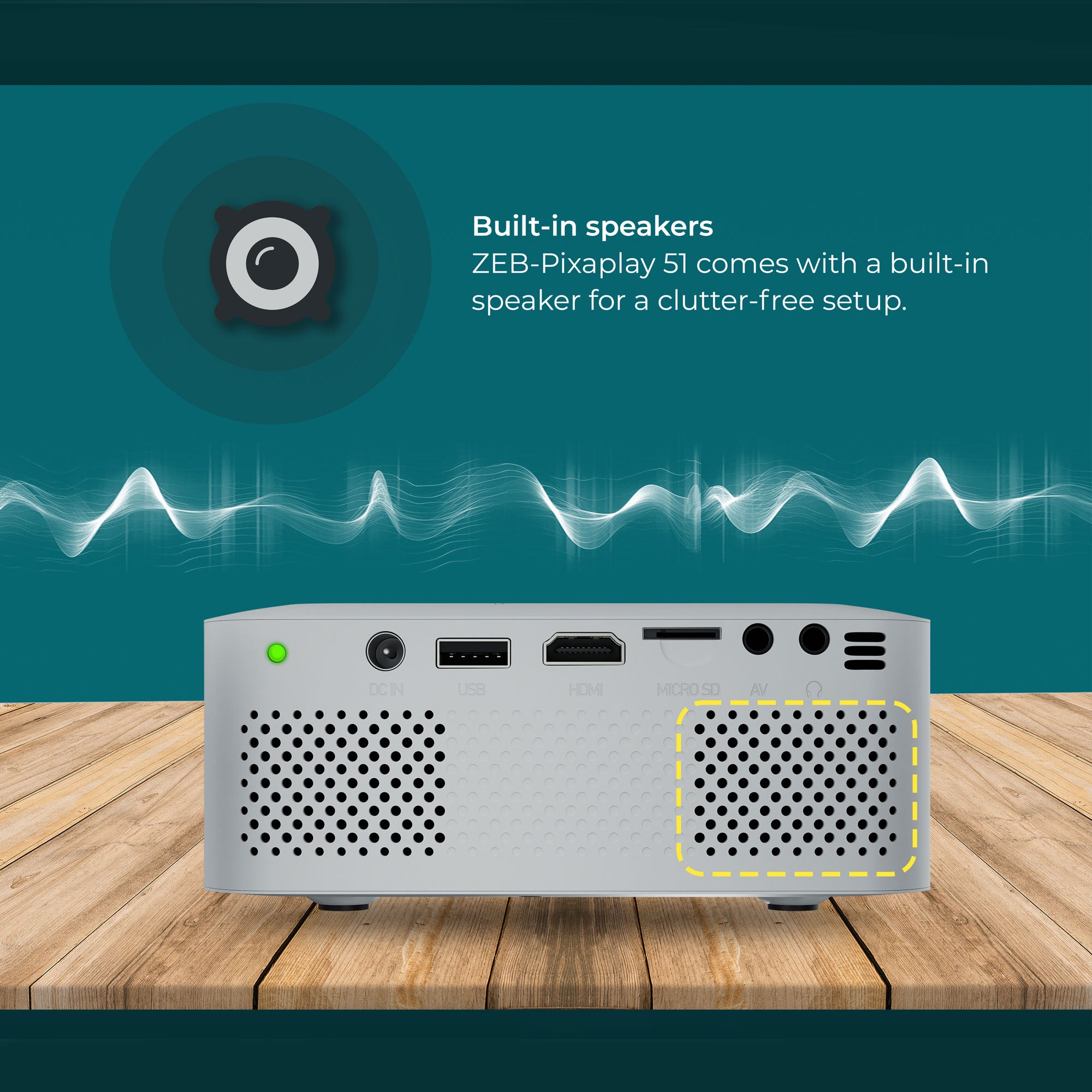 Zeb-PixaPlay 51 - Projector - Zebronics