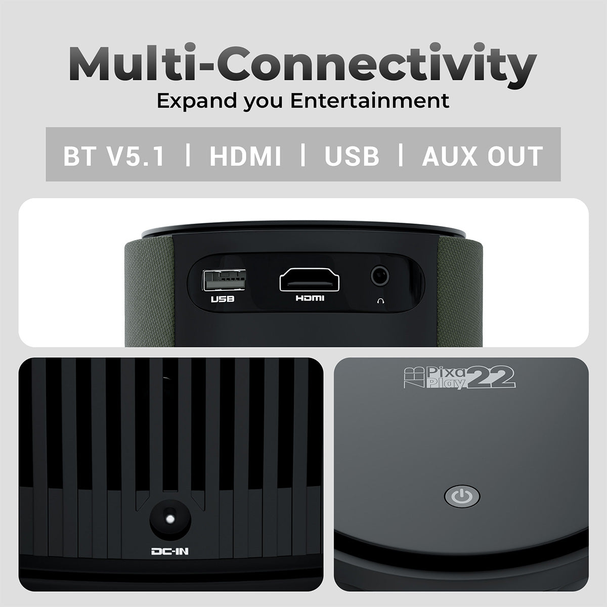 Zeb-PixaPlay 22 - LED Projector - Zebronics