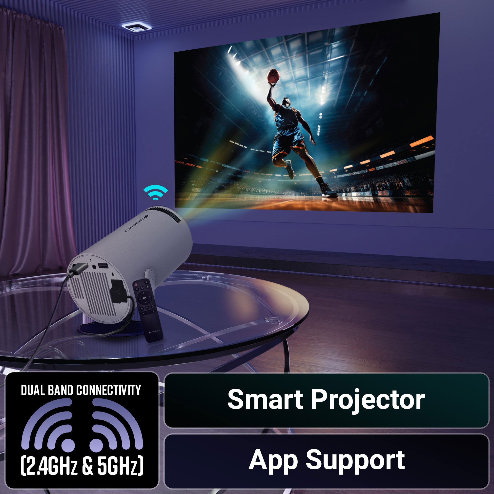 Zeb Pixaplay 73 - LED Projector - Zebronics