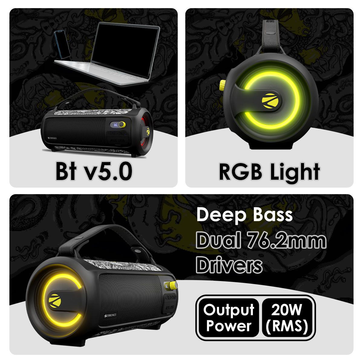 Zebronics - Zeb Rocket 500 (santanu edition) - Wireless portable speaker