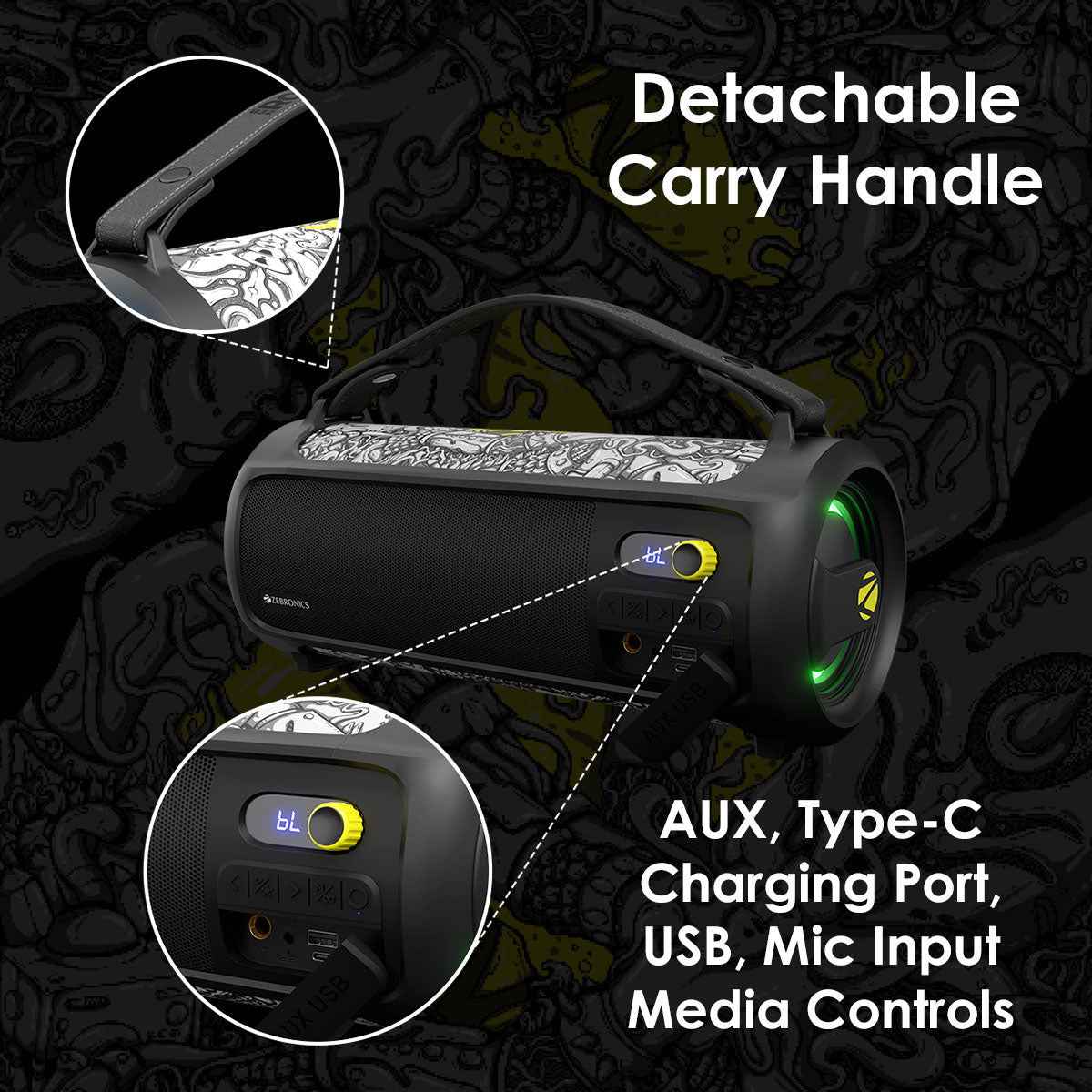 Zebronics - Zeb Rocket 500 (santanu edition) - Wireless portable speaker