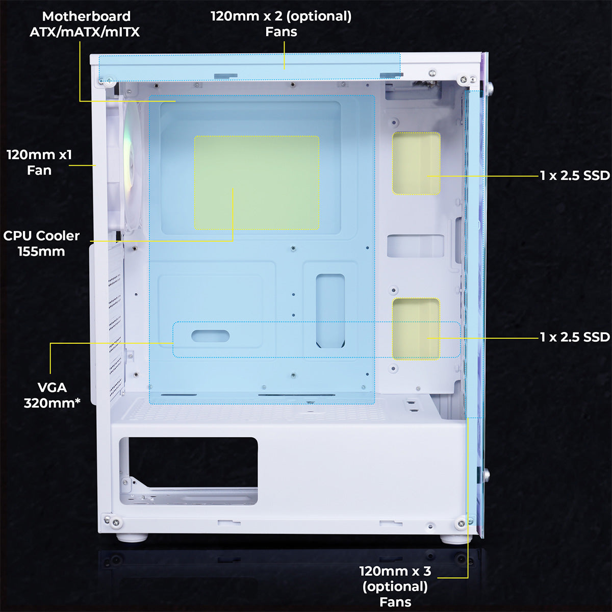 Zeb-Saturn - Gaming Cabinet - Zebronics