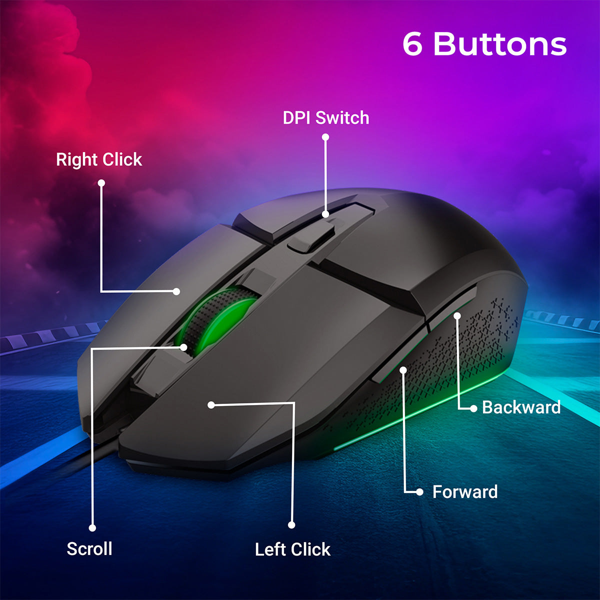 Zeb-Shark - Gaming Mouse - Zebronics