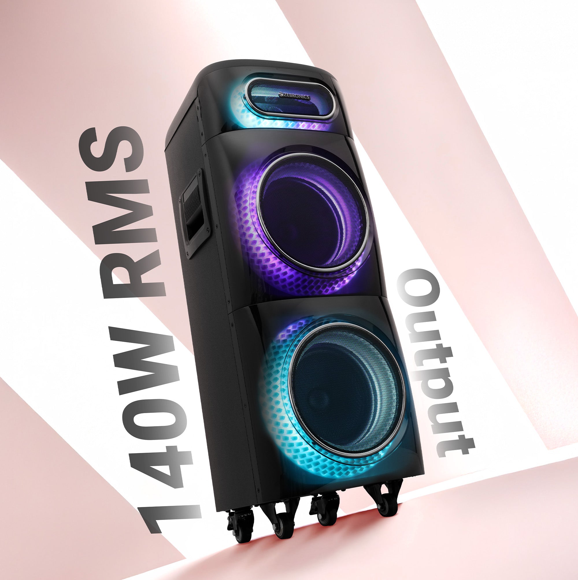 Zebronics Sheen DJ speaker 140W output