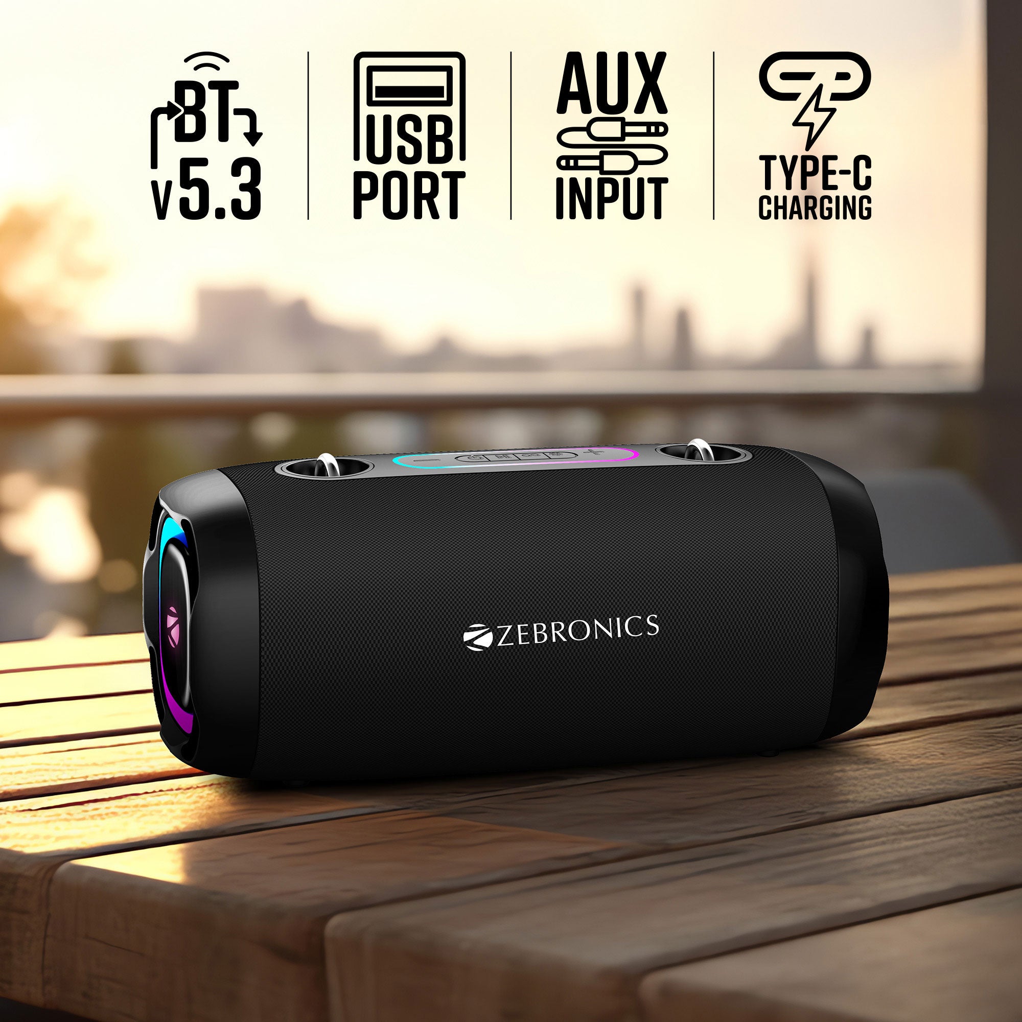 Zebronics Sound feast 85 black wireless speaker with Multiconnectivity