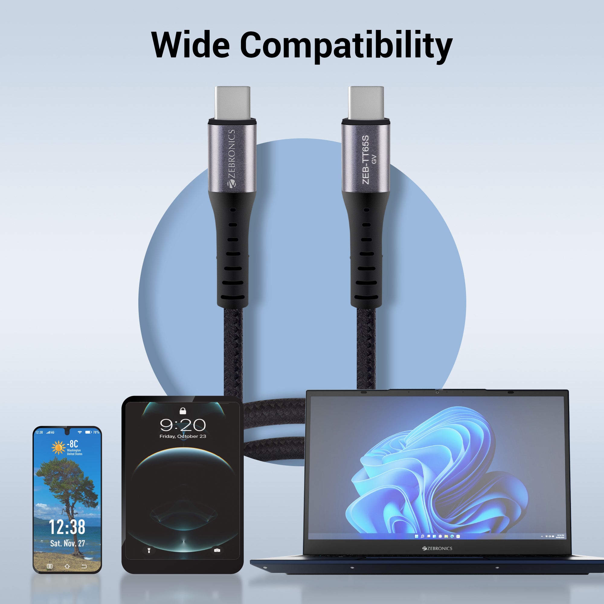 ZEB-TT65S - Type C cable - Zebronics