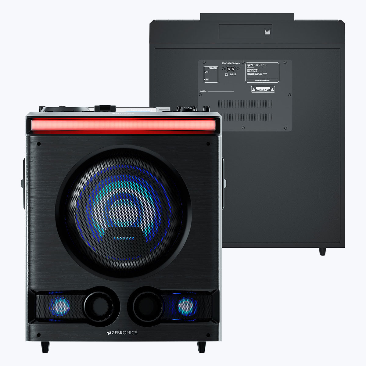 Zeb-Thrum - DJ Speakers - Zebronics - Back and front view