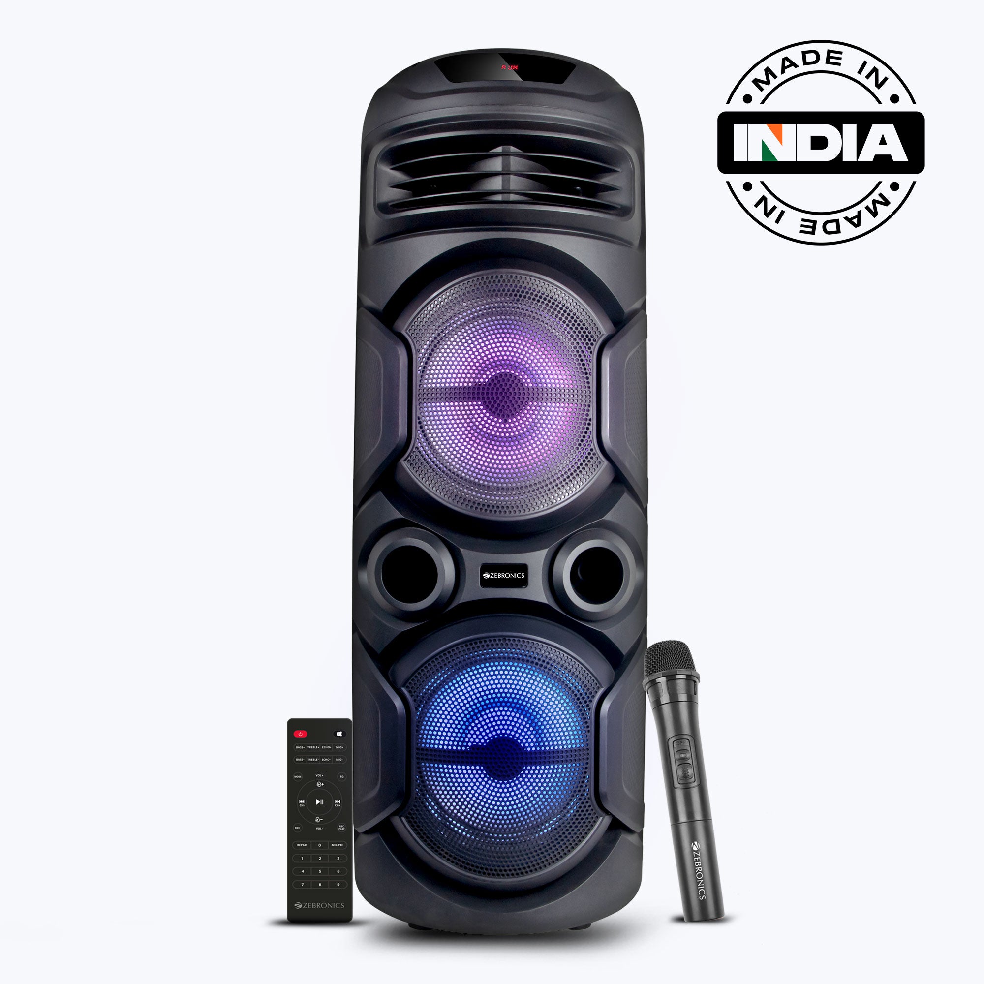 Zebronics Thump 222 Trolley Speaker 40W, LED, Mic