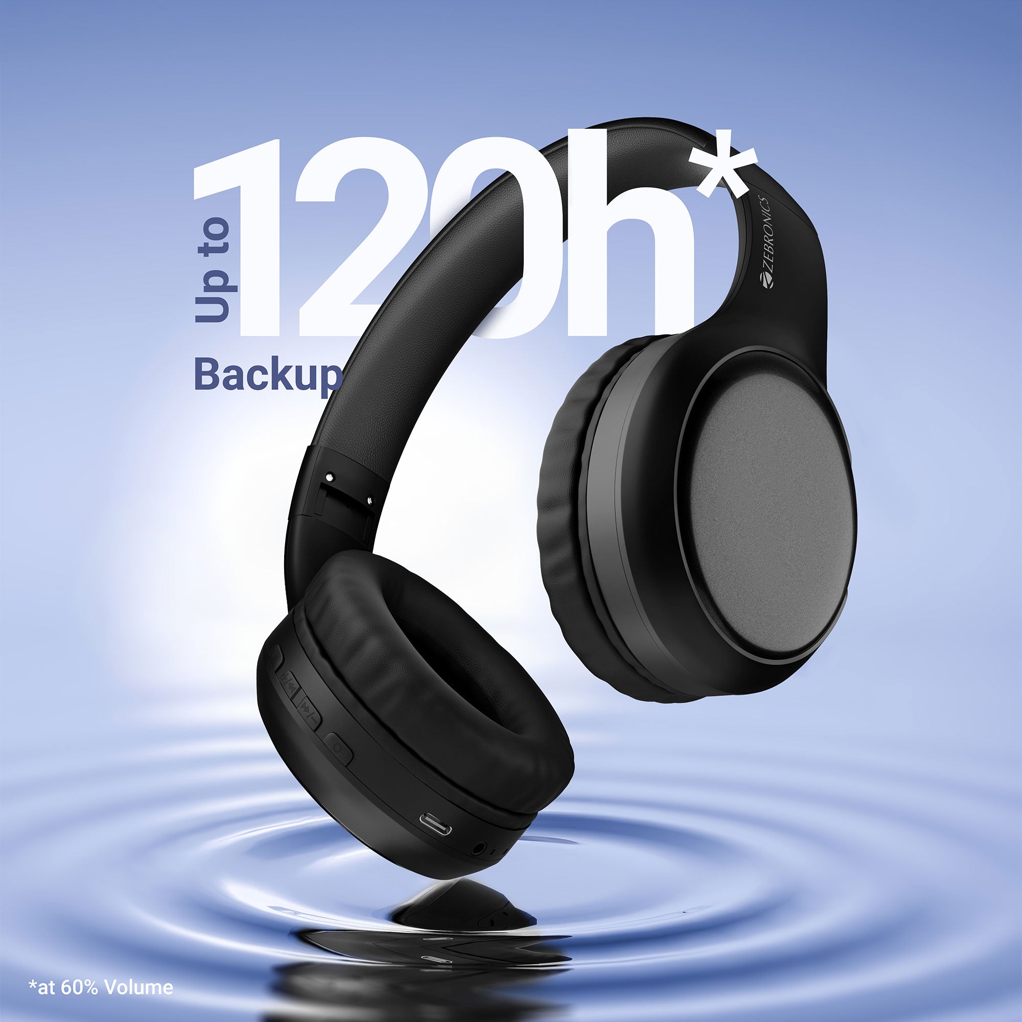 Zeb-Thundermax - Wireless Headphone - Zebronics - 120h backup