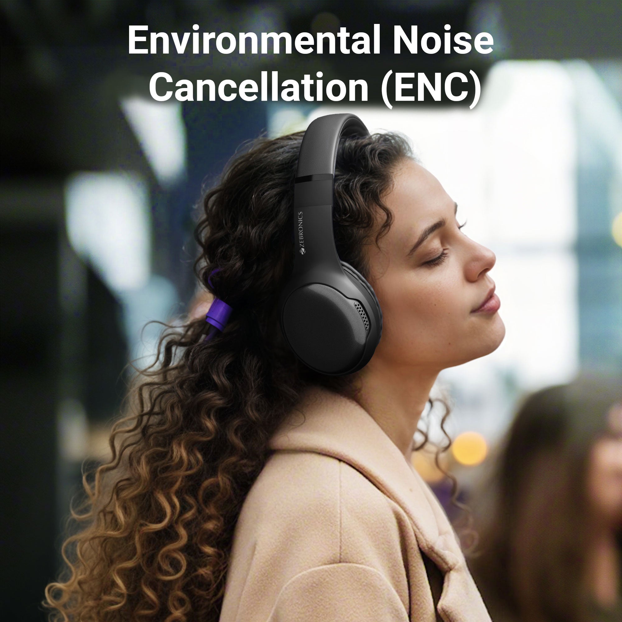 Zeb-Thundermax - Wireless Headphone - Zebronics - Environmental noise cancellation (ENC)