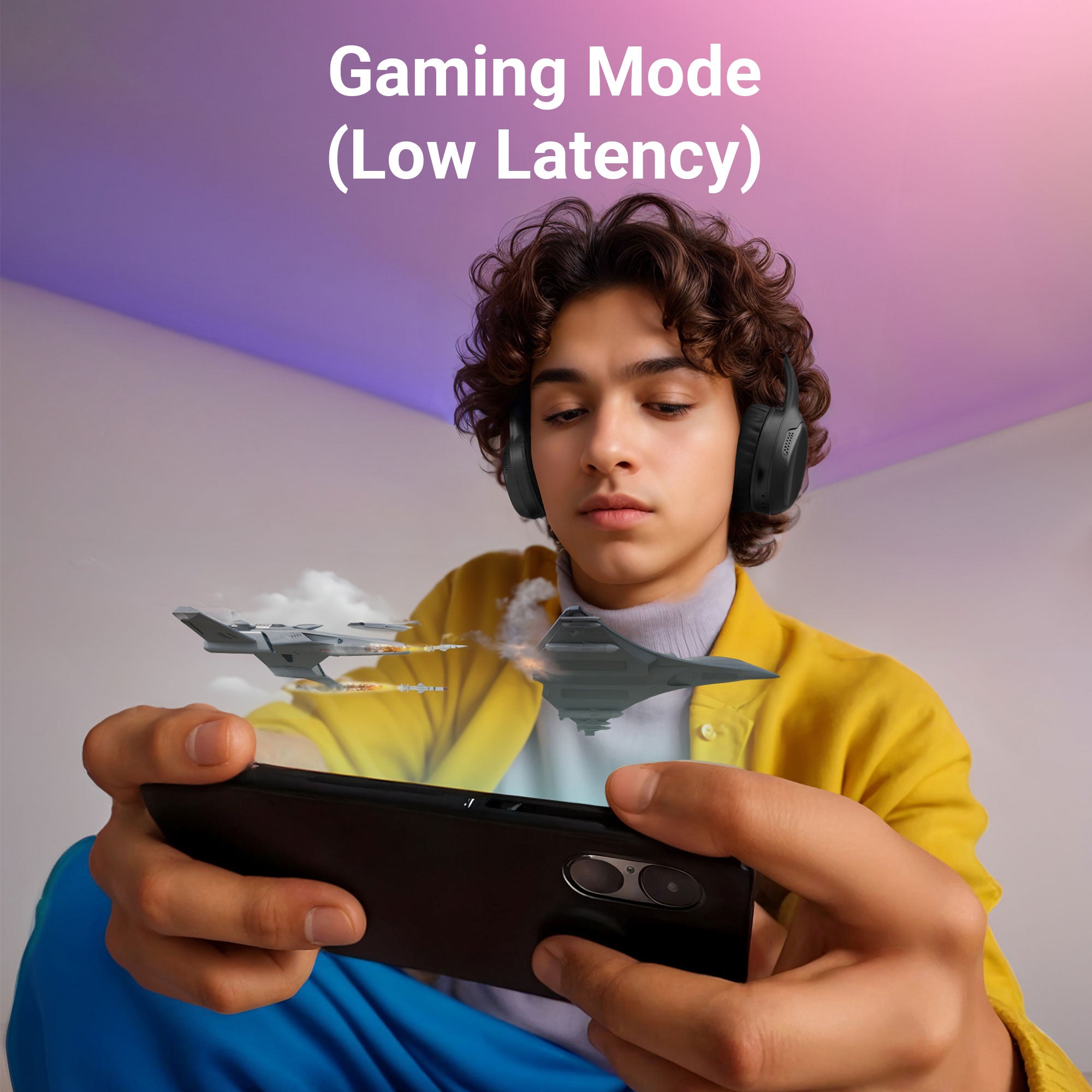 Zeb-Thundermax - Wireless Headphone - Zebronics - Gaming mode(low latency)