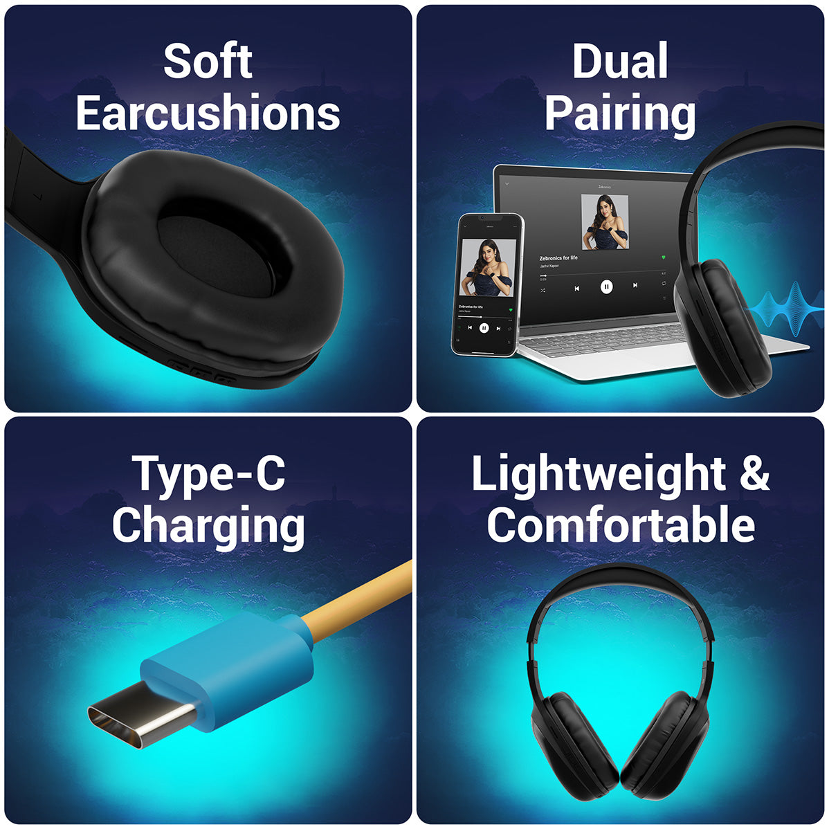 Zebronics - Zeb-thunder Pro - Wireless Headphone