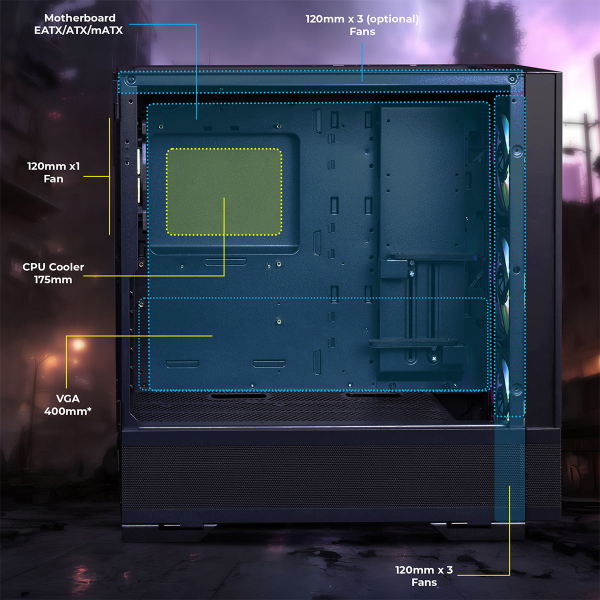 Zeb-Titan - Gaming Chassis - Zebronics