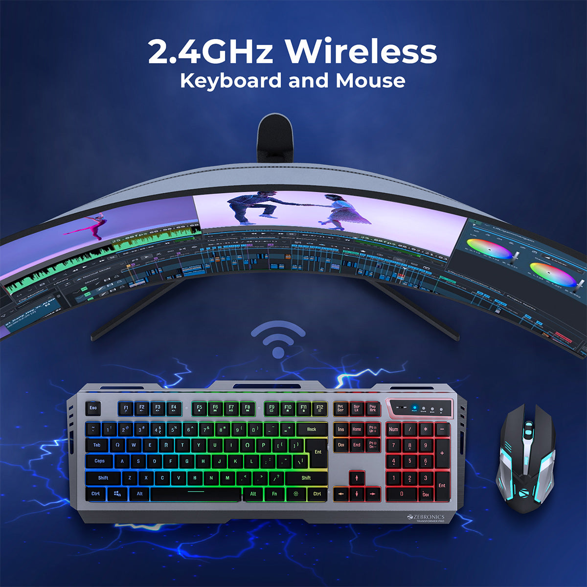 Zeb-Transformer Pro - Keyboard and Mouse Combo - Zebronics