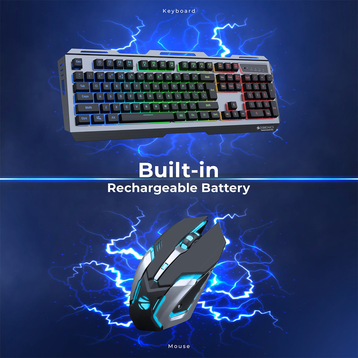 Zeb-Transformer Pro - Keyboard and Mouse Combo - Zebronics