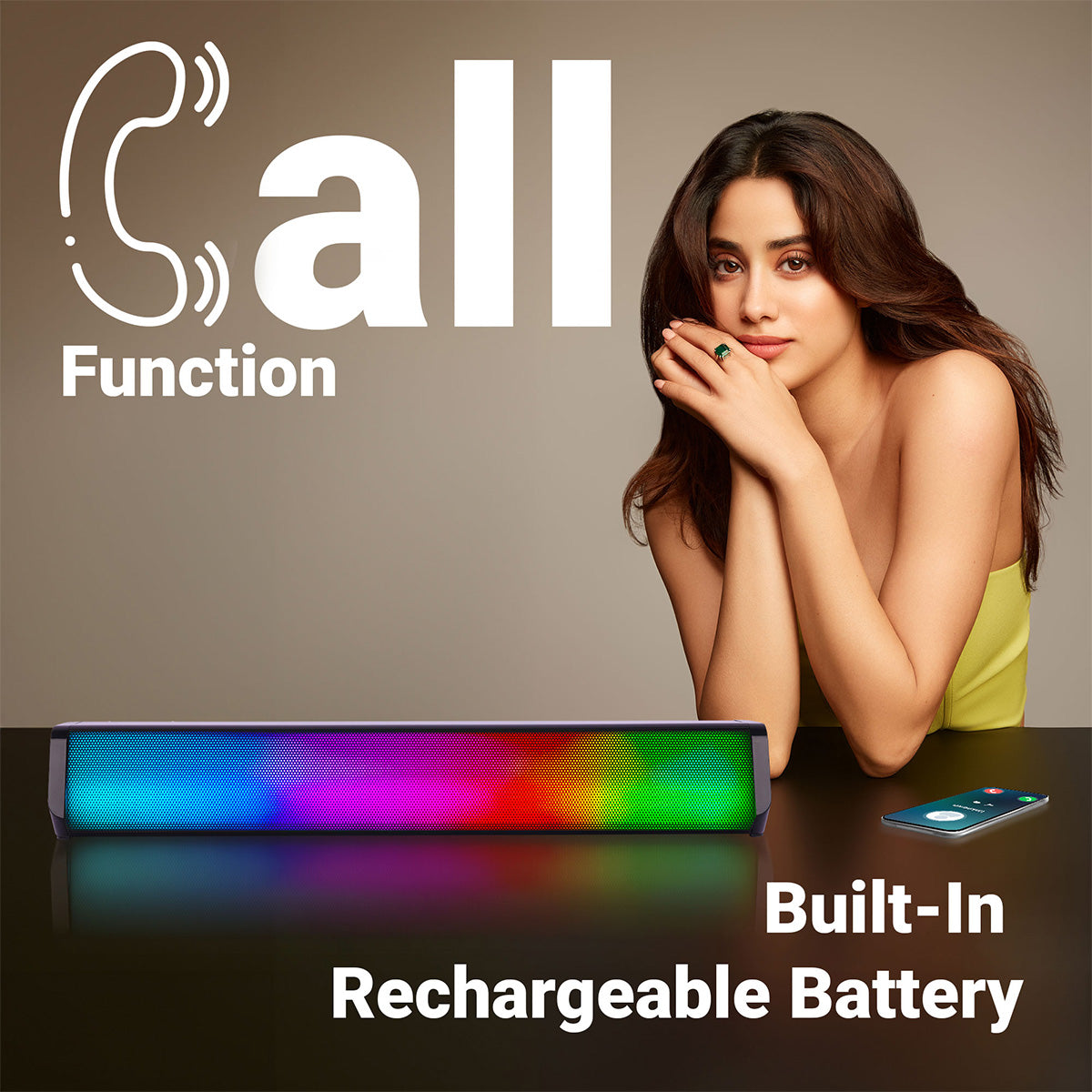Zebronics vita blast wireless speakers - call function, built in battery