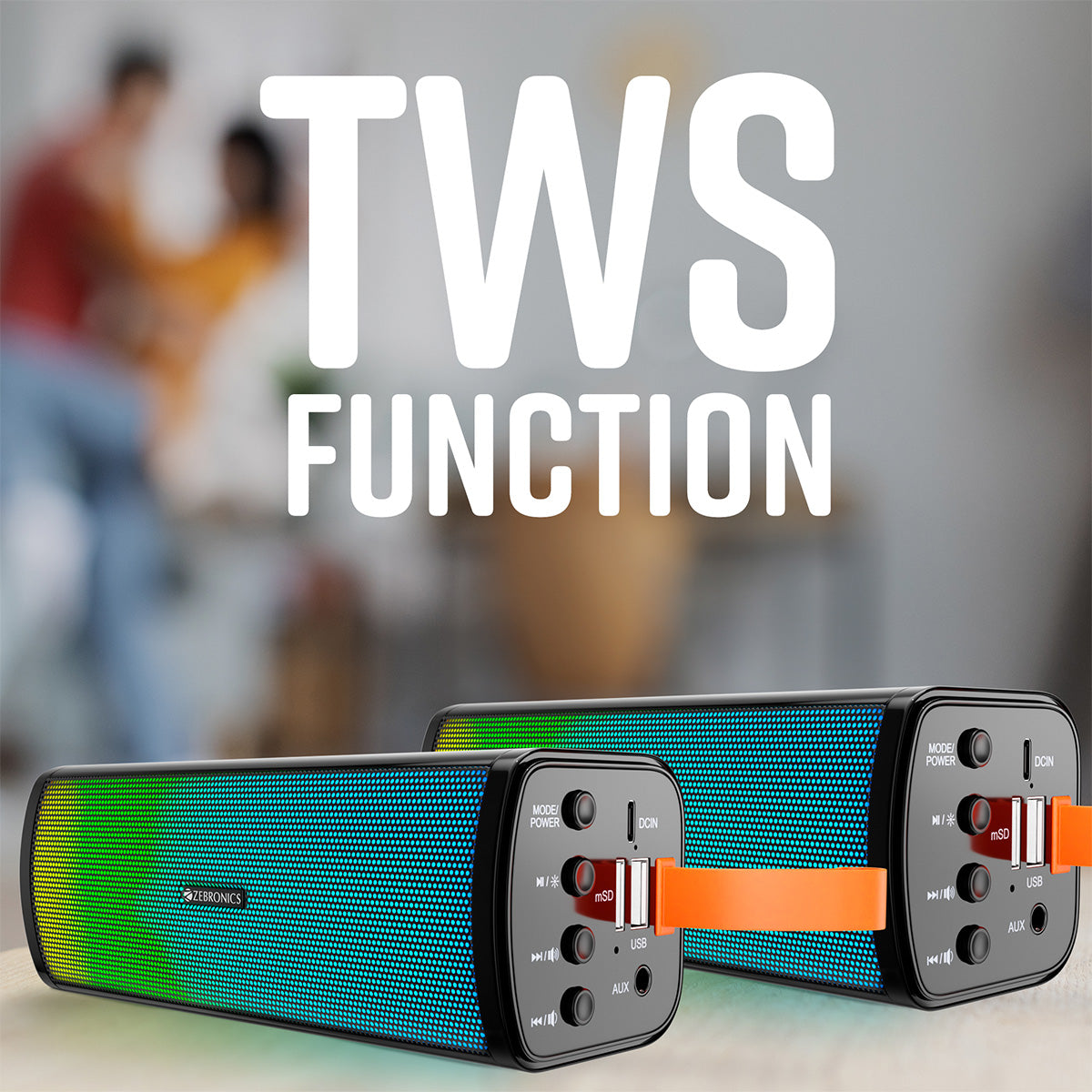 Zeb-Vita (RGB) - Wireless Speakers - Zebronics - TWS function