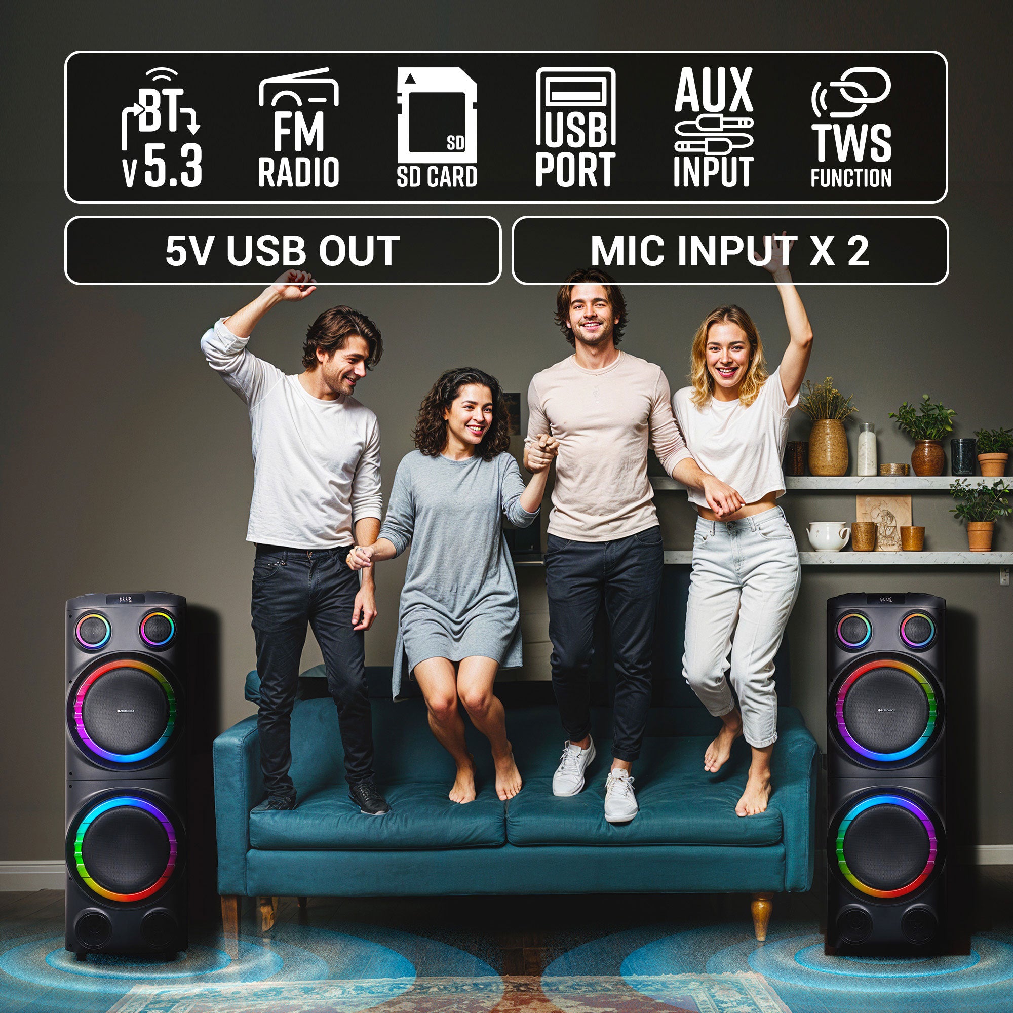 Zeb VOX - DJ speaker - Zebronics - Multi connectivity