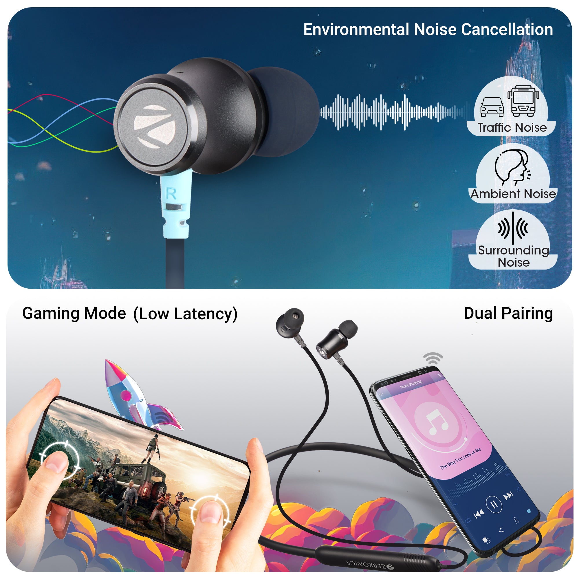 Zebronics - Zeb Yoga 111 - Wireless Neckband Earphone