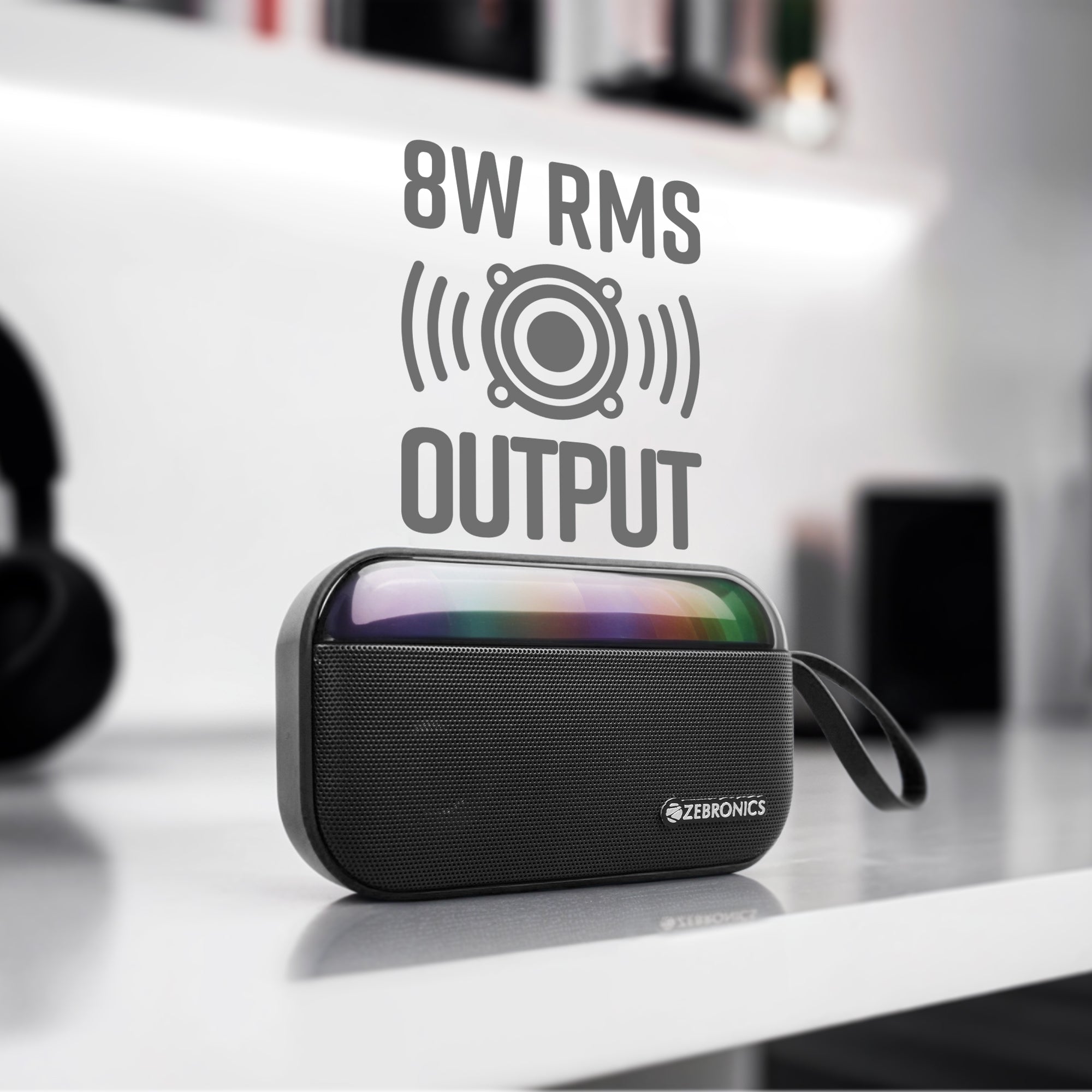 Zebronics county 7 Black Wireless Speaker - 8W RMS output