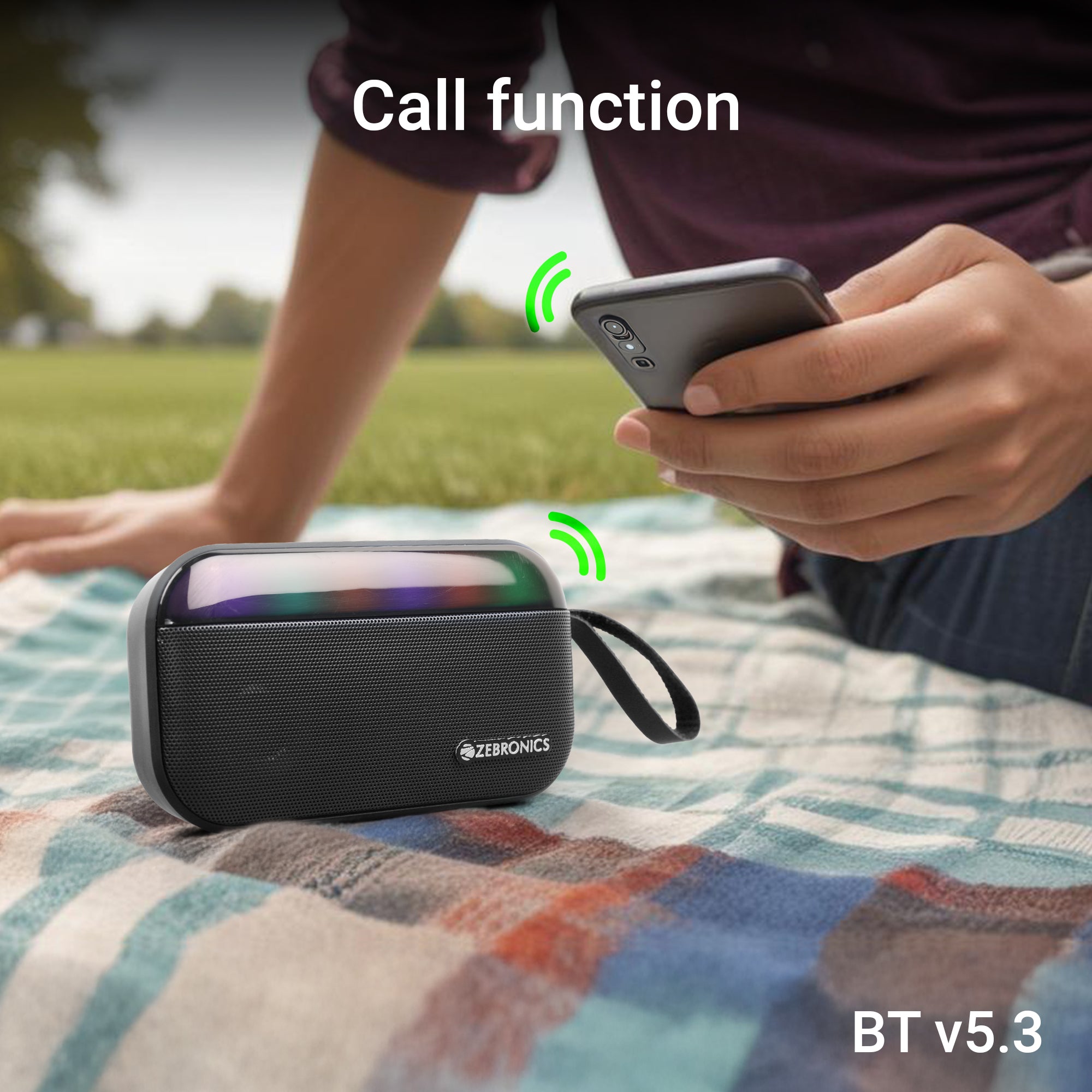Zebronics county 7 Black Wireless Speaker - call function