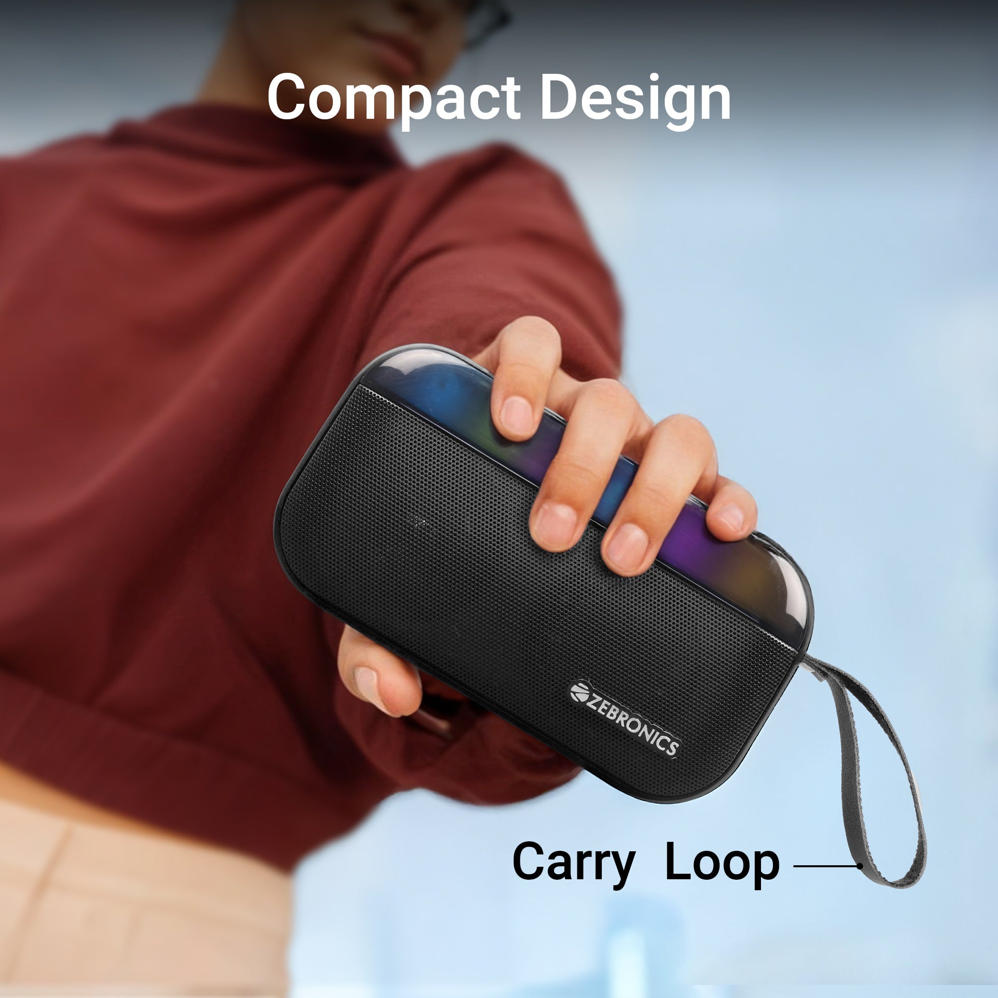 Zebronics county 7 Black Wireless Speaker - Compact Design