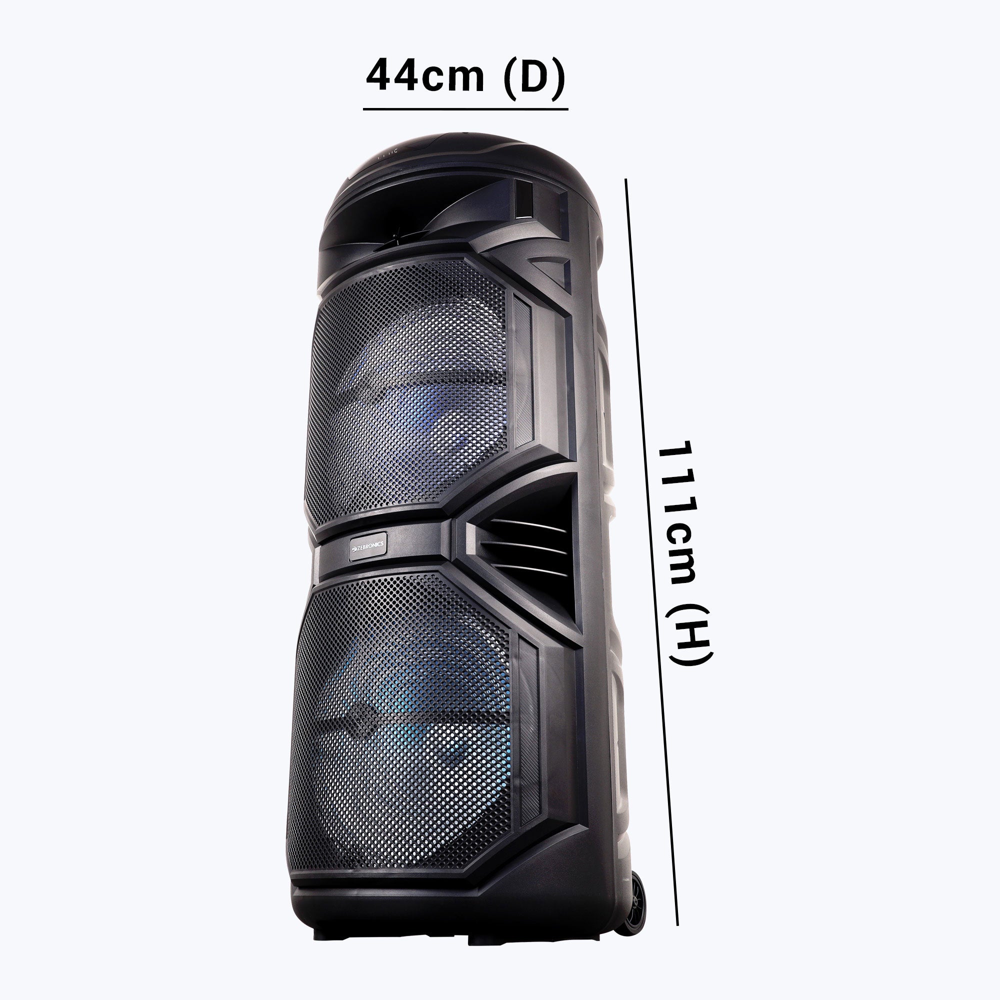 Zeb-Sono 200 - Trolley DJ Speaker - Zebronics - Speaker dimension