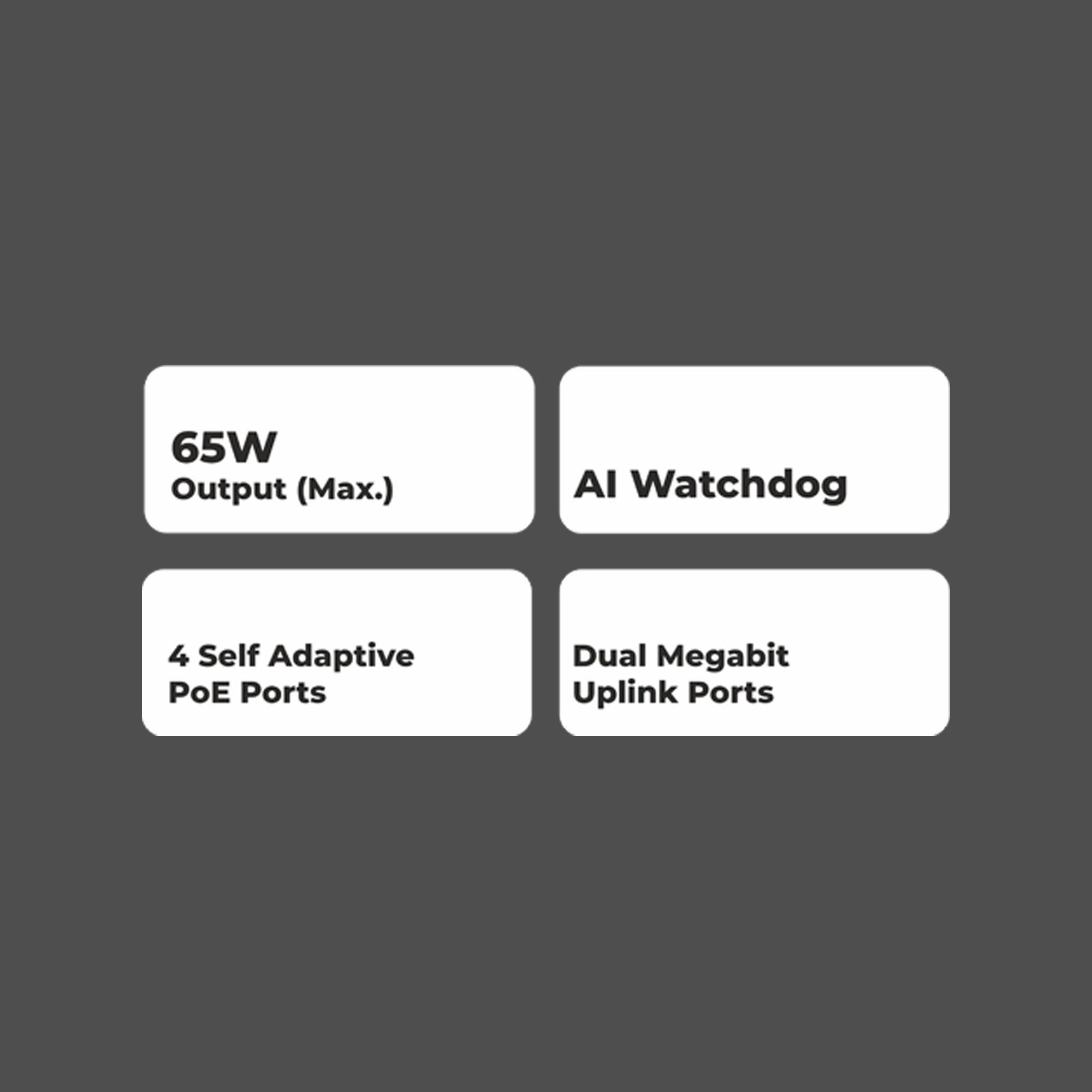 Zeb 4PG2UG1UF 65 - 4 Port POE Switch