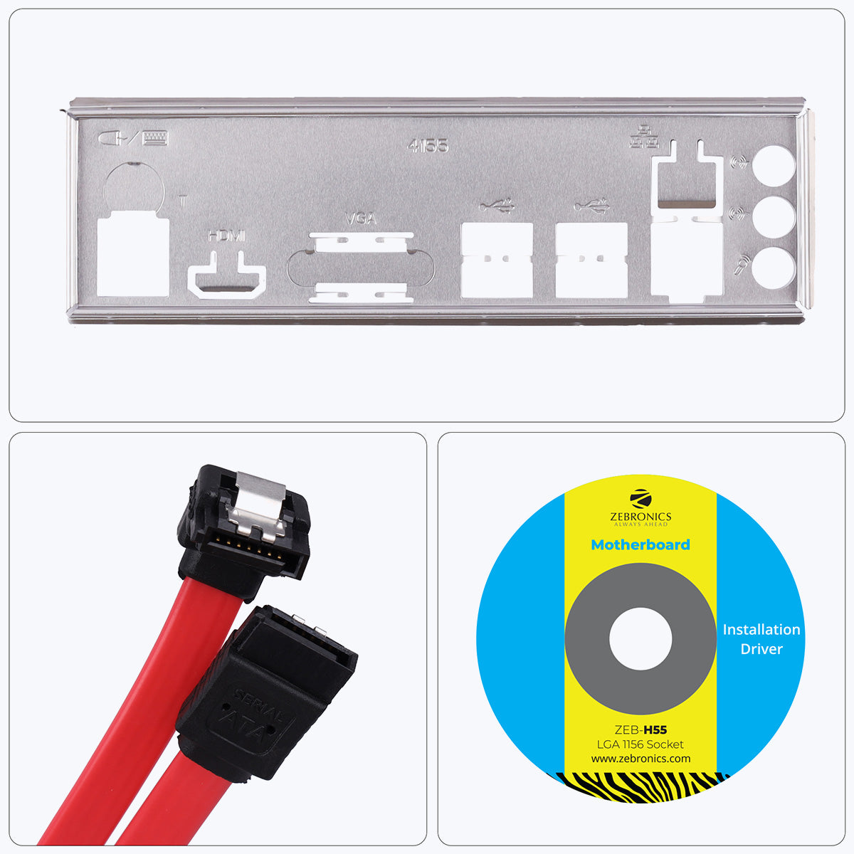 Zeb-H55,socket 1156 - Motherboard - Zebronics