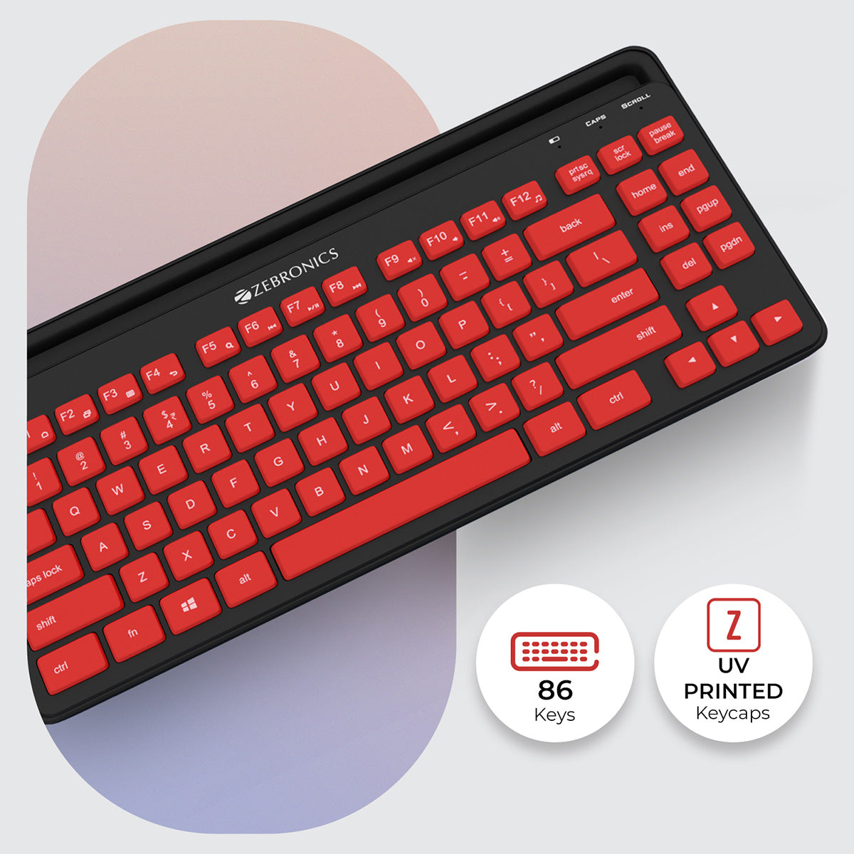 Zeb-Companion 114 - Wireless Keyboard and Mouse Combo - Zebronics