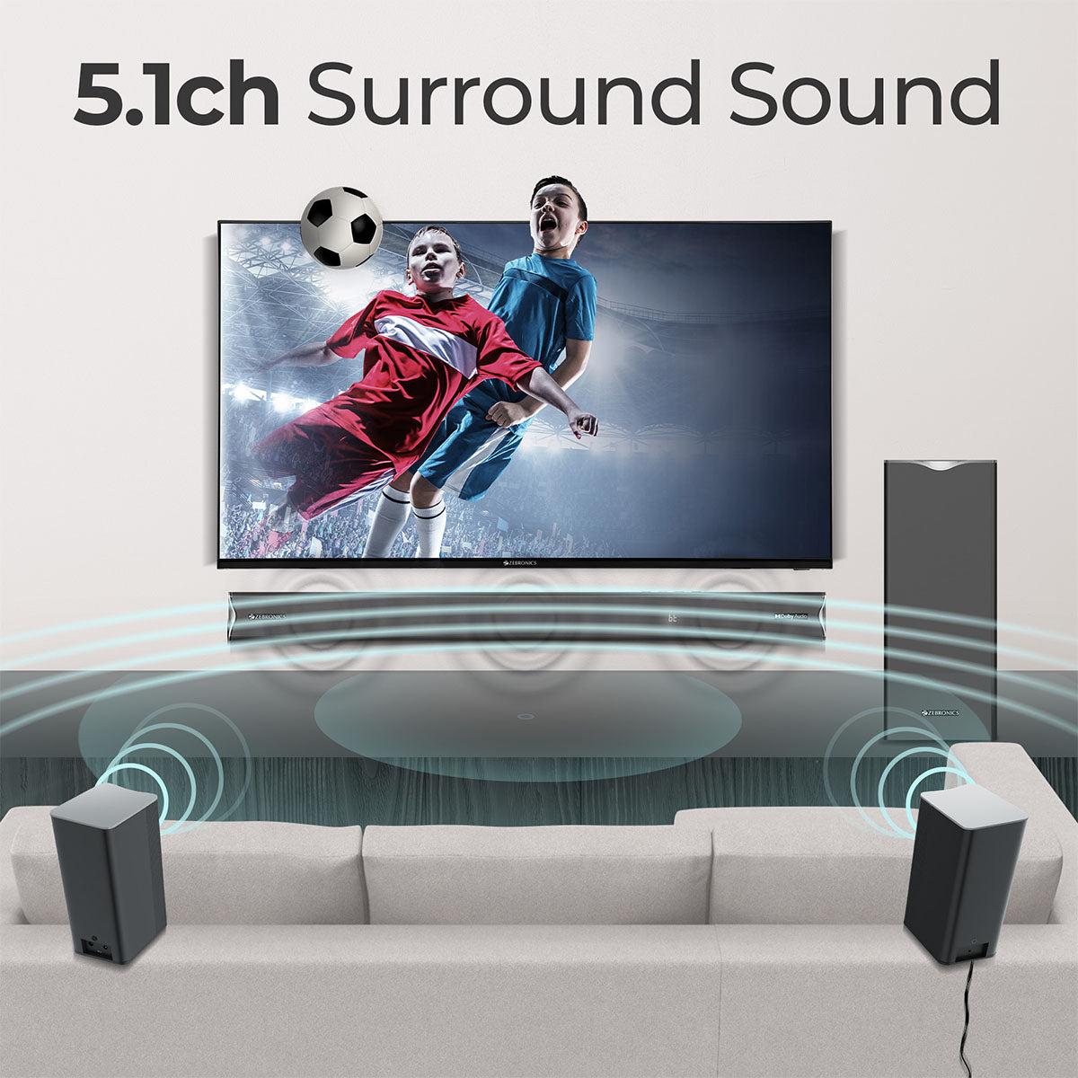 Zeb-Juke Bar 9520WS Pro Dolby 5.1 - Soundbar - Zebronics