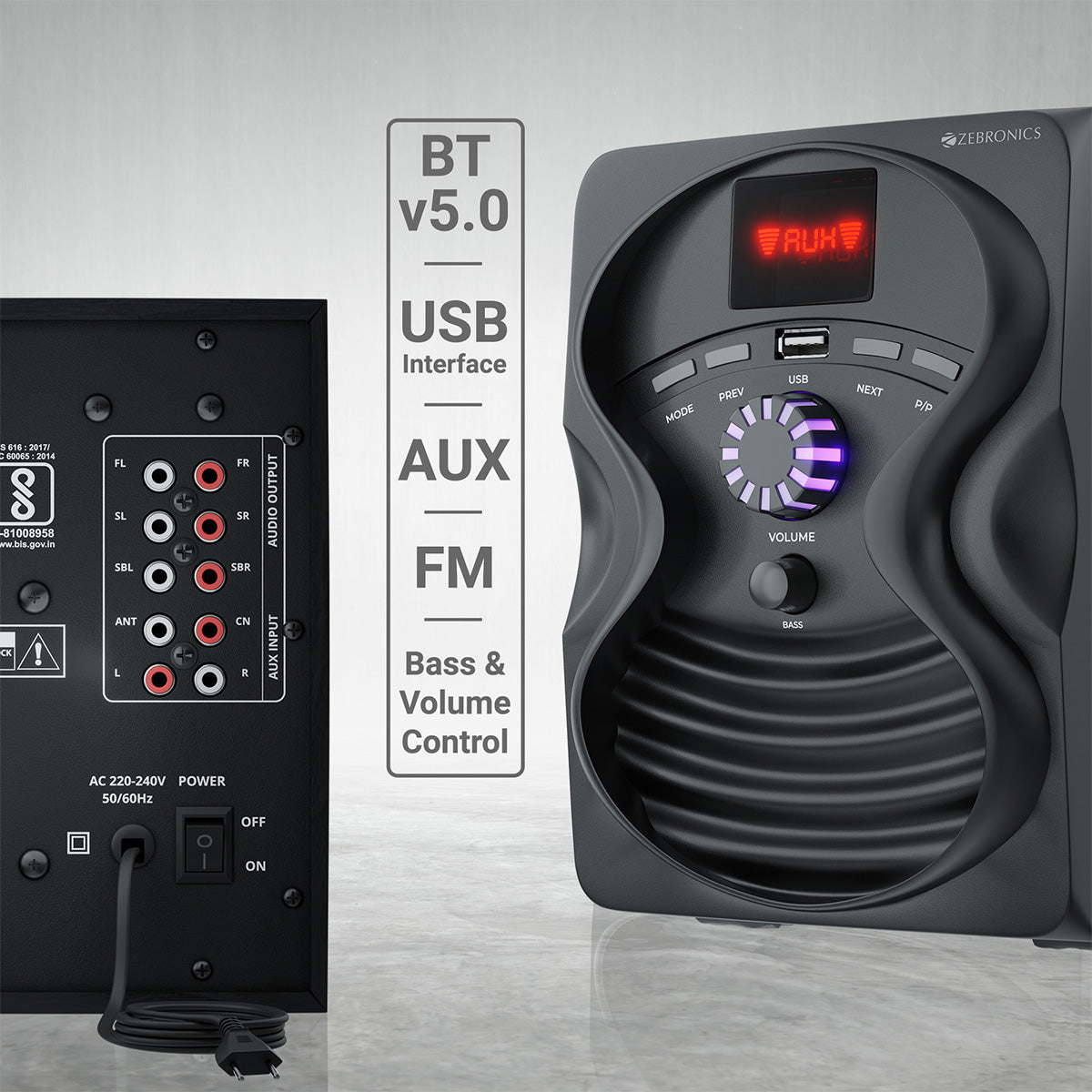 Zeb-Omega - 7.1 Speaker - Zebronics - Multifeature