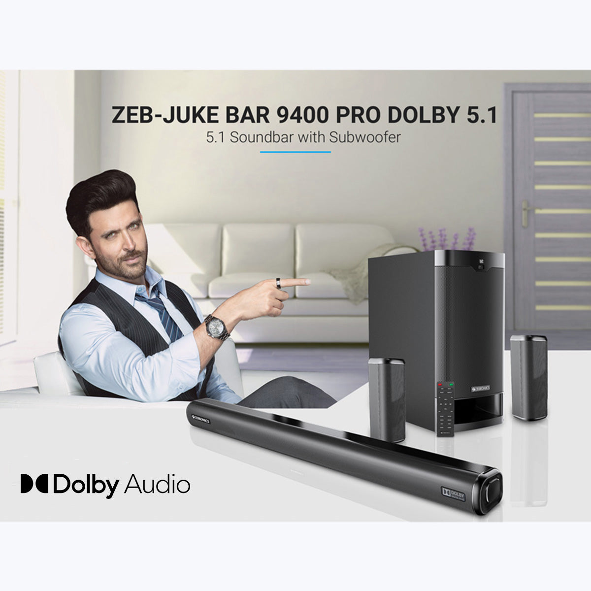 Zeb-Juke Bar 9400 Pro Dolby 5.1 - Soundbar - Zebronics