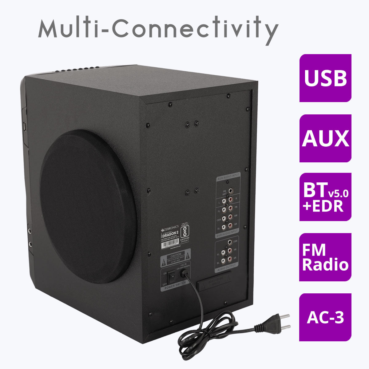 Zeb-Dragon 2 - 5.1 Speakers - Zebronics