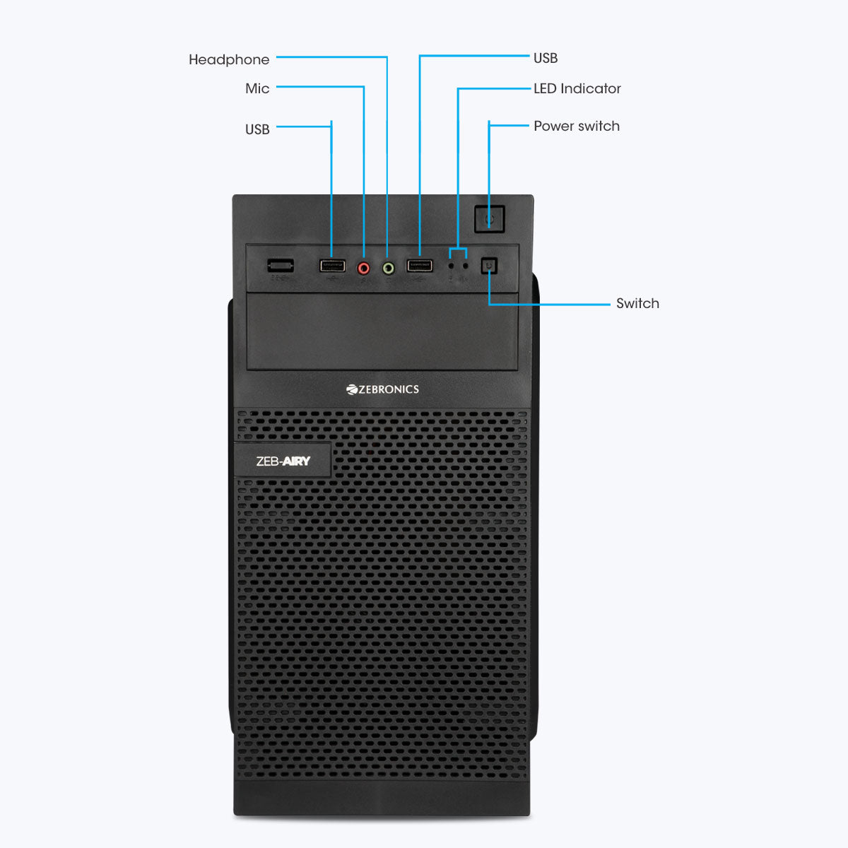 Zeb-Airy - Cabinet - Zebronics