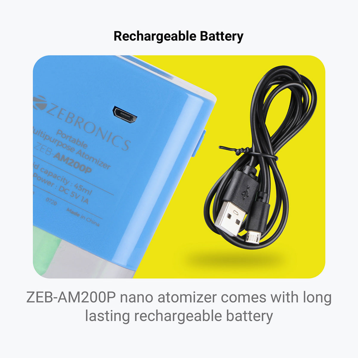 Zeb-AM200P - Portable Multi-purpose Atomizer - Zebronics