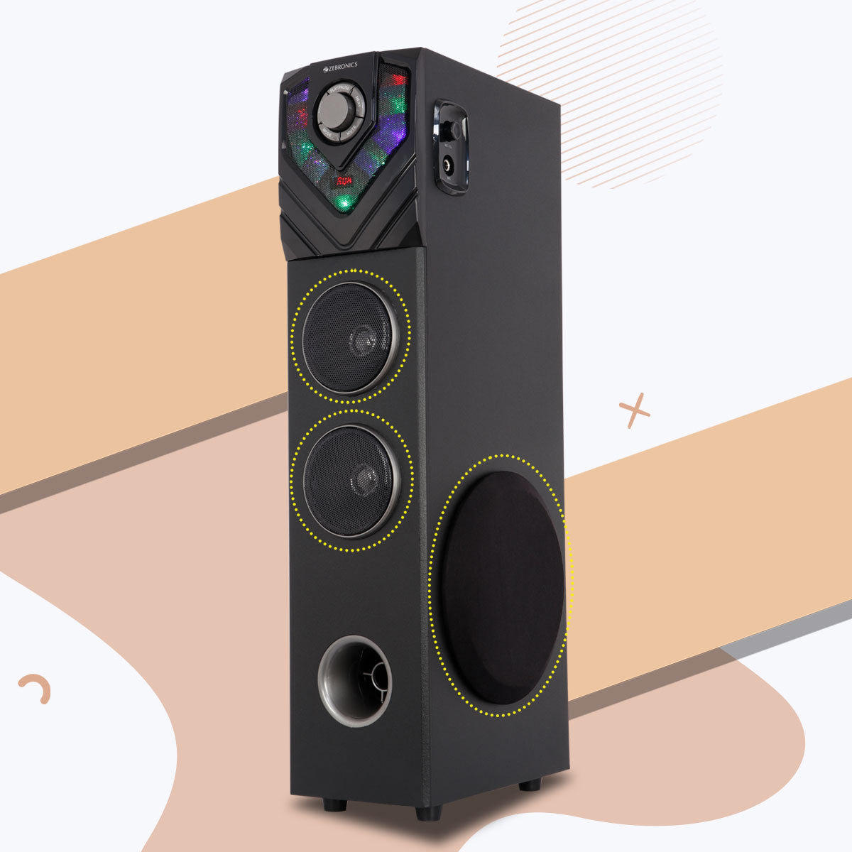 ZEB-BT606RUCF -  Tower speaker - Zebronics - Subwoofer