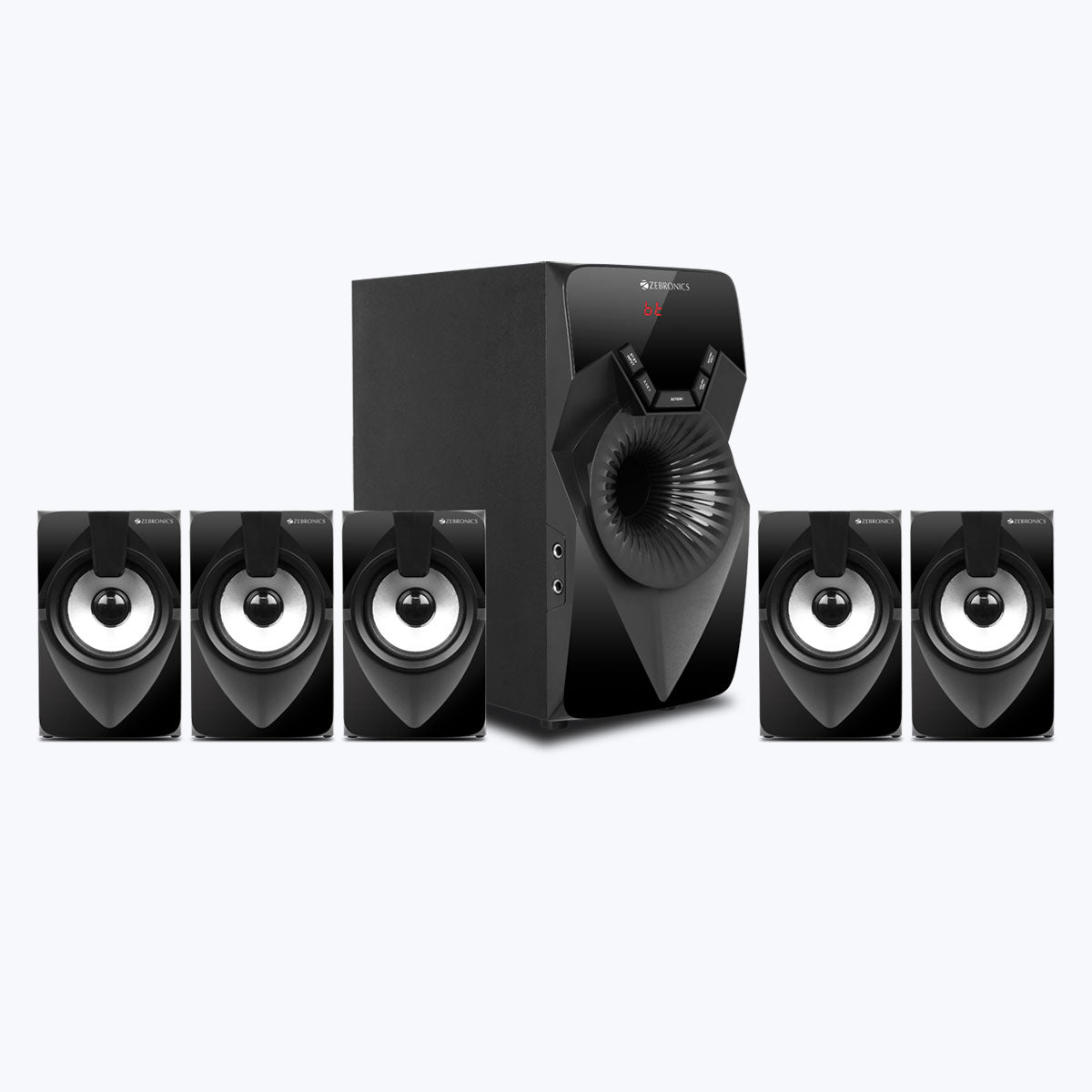 ZEB-BT6593RUCF - 5.1 Speakers - Zebtronics - subwoofer with 5 satellites