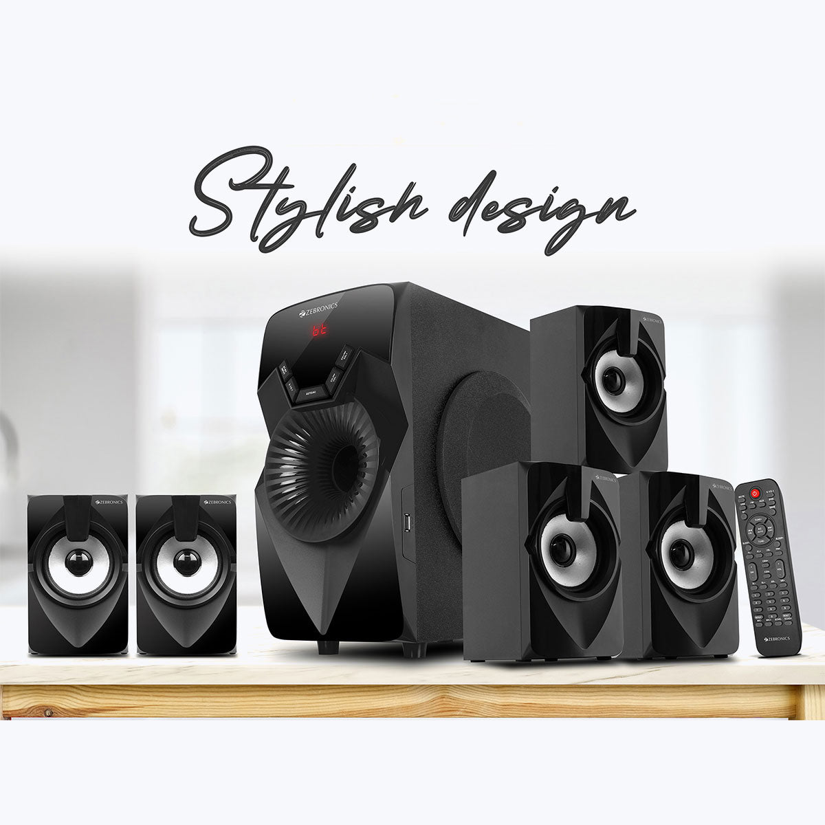 ZEB-BT6593RUCF - 5.1 Speakers - Zebtronics - stylish design