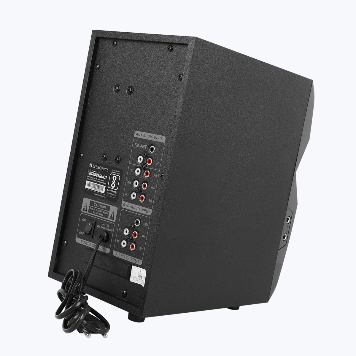 ZEB-BT6593RUCF - 5.1 Speakers - Zebronics - rear panel description