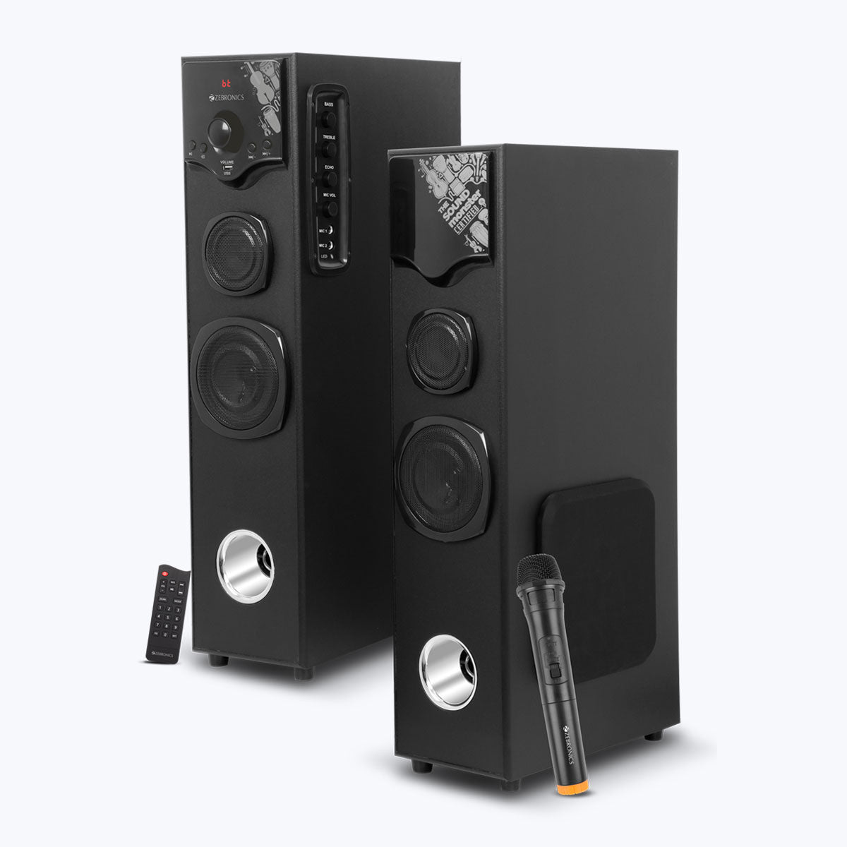ZEB-BT808RUCF - Tower Speaker - Zebronics - left side view