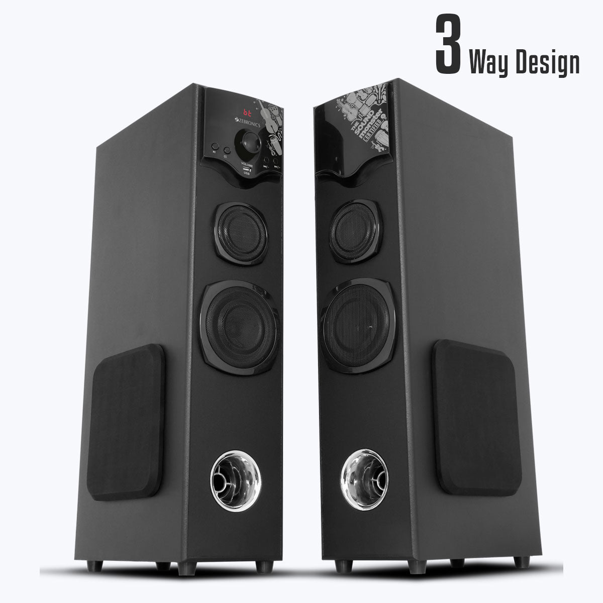 ZEB-BT808RUCF - Tower Speaker - Zebronics - 3 way design