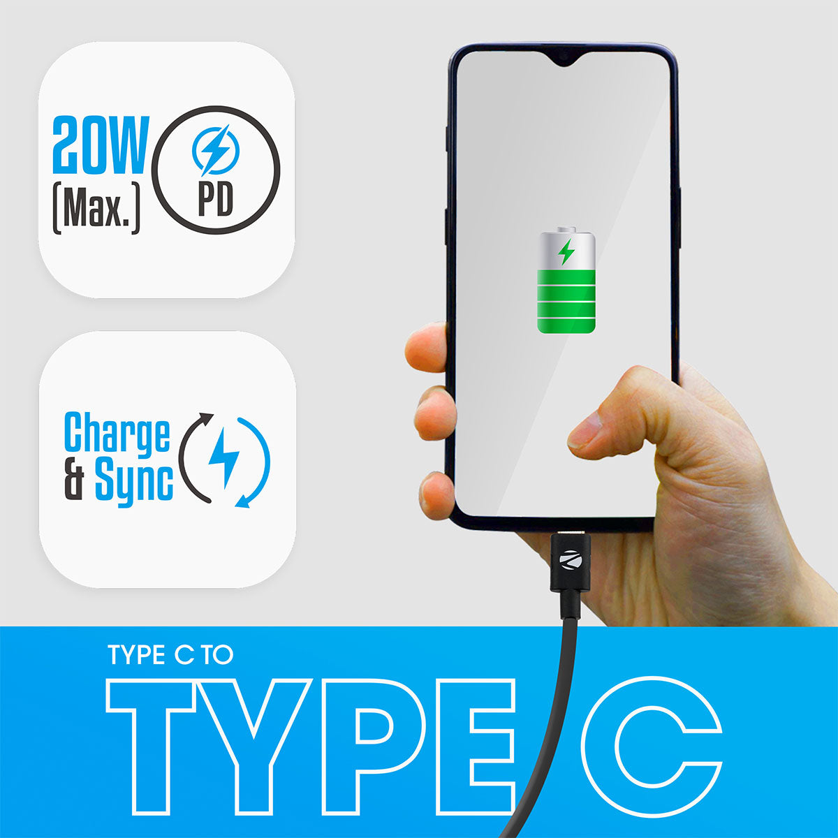 ZEB-CCS200 - Type C to type C Cable - Zebronics