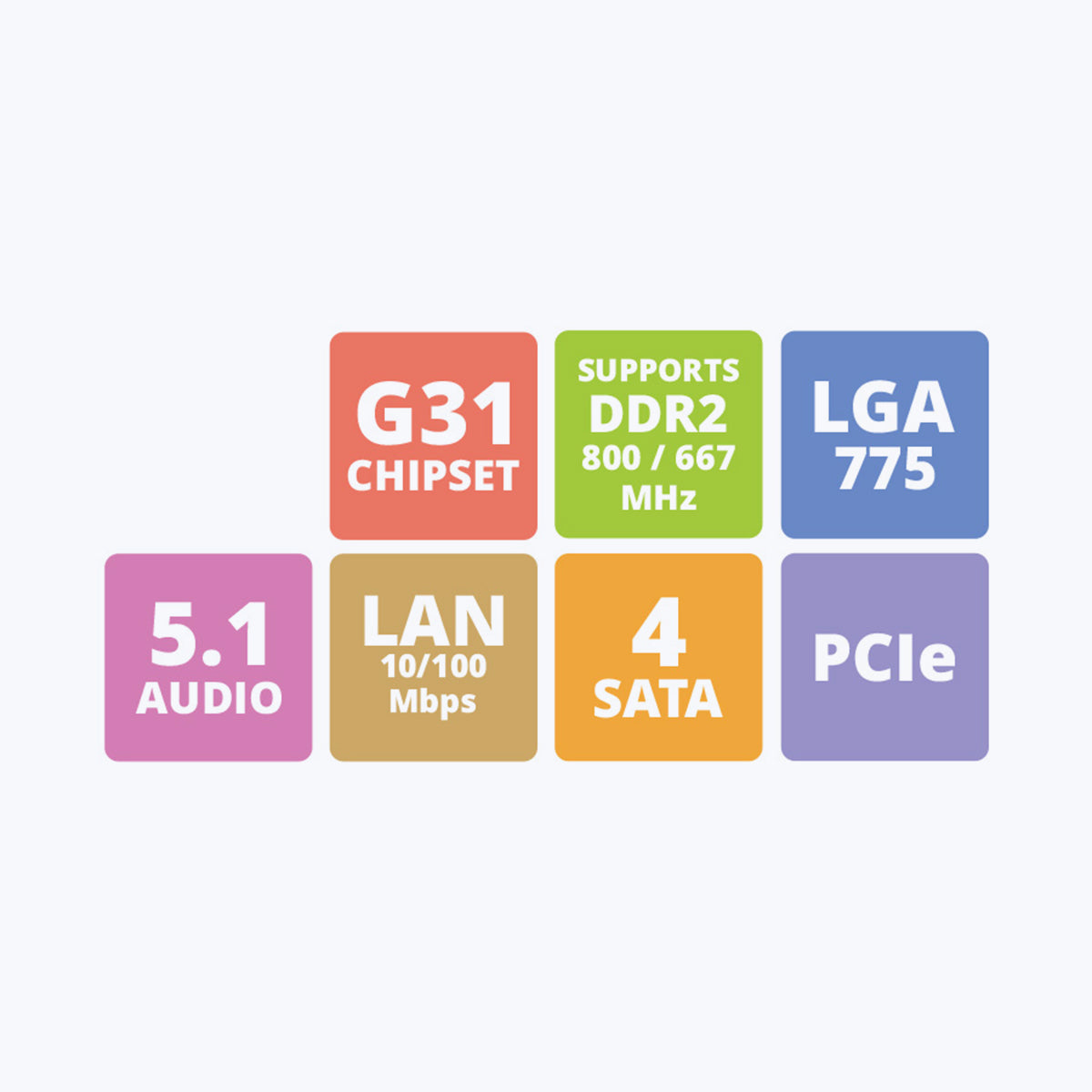 Zeb-G31, LGA 775 Socket - Motherbaord - Zebronics