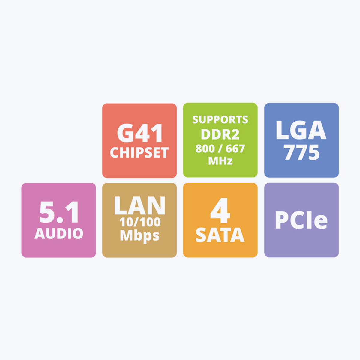 Zeb-G41-D2, LGA 775 Socket - Motherboard - Zebronics