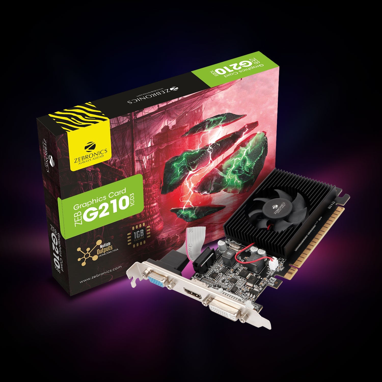 ZEB-G210 1GD3 - Graphics Card - Zebronics