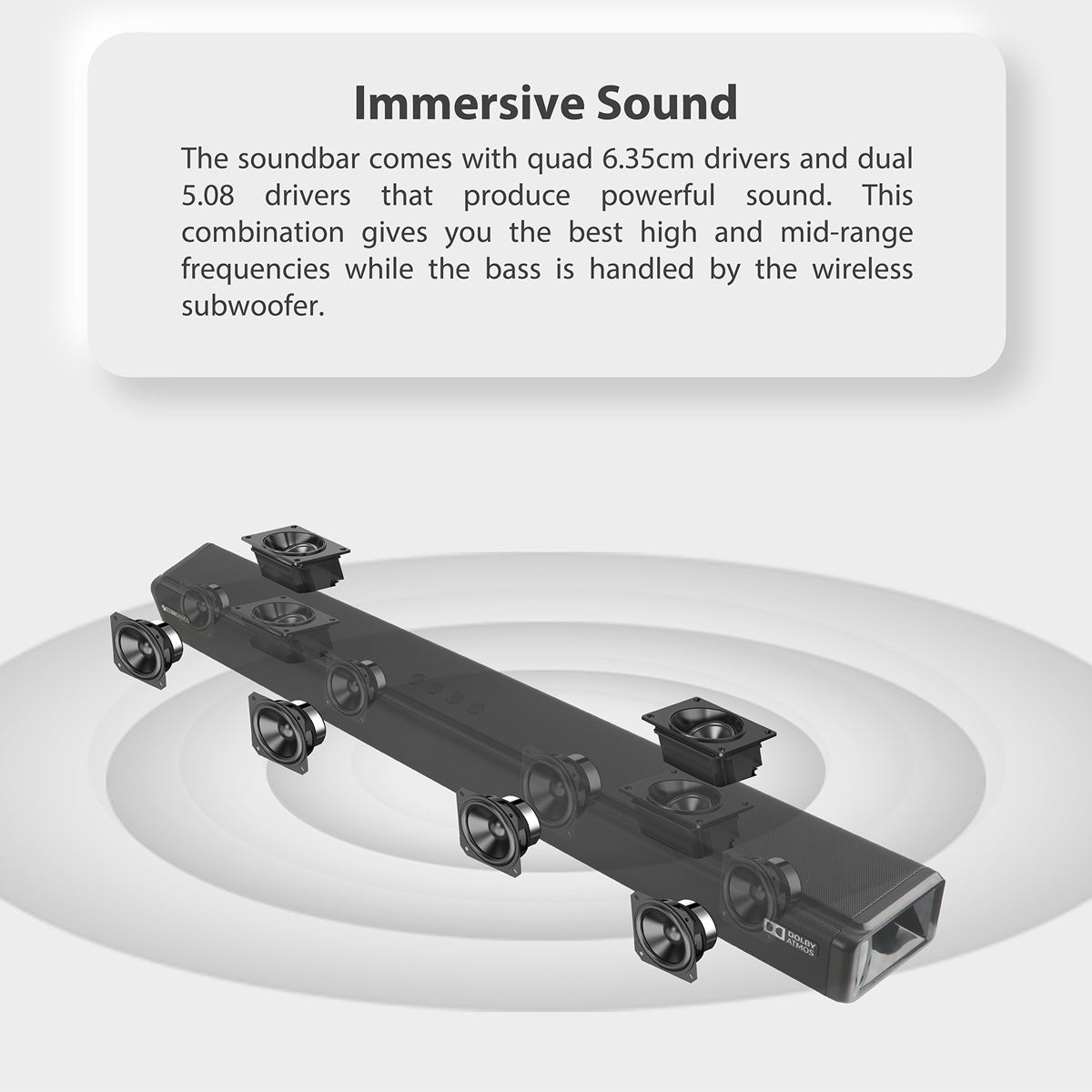 Zeb-Juke Bar 9800DWS Pro Dolby Atmos - Soundbar - Zebronics