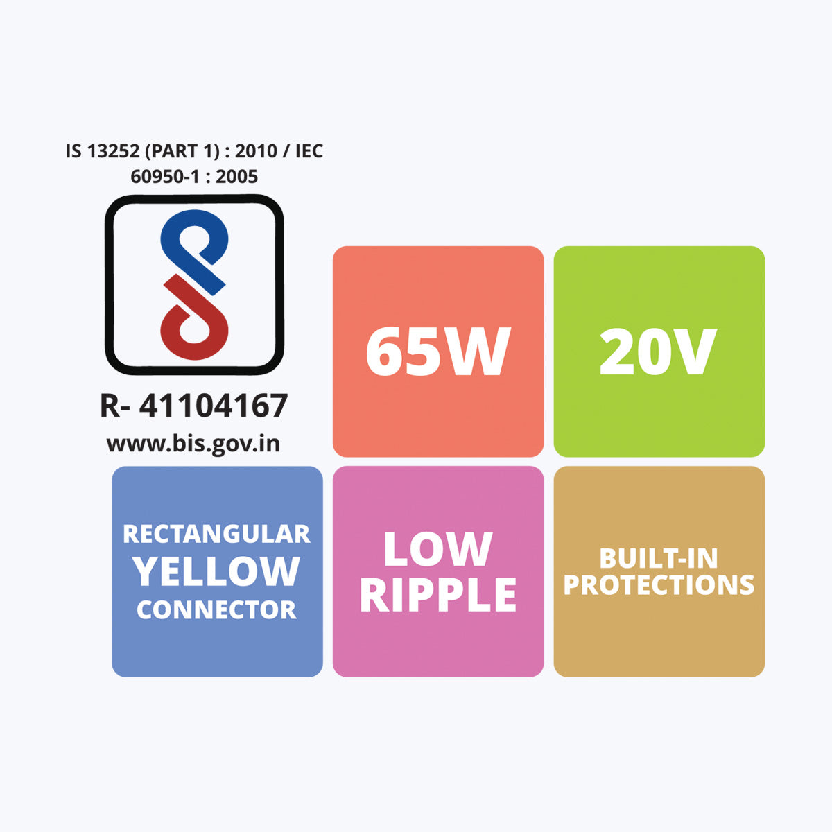 ZEB-LA20065UL- Laptop AC adapter - Zebronics